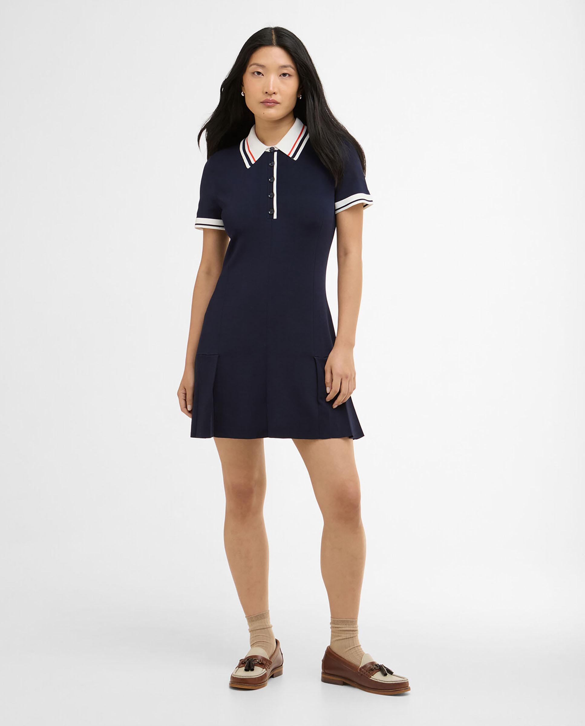 Barbour - Vestido corto de manga corta y cuello camisa.