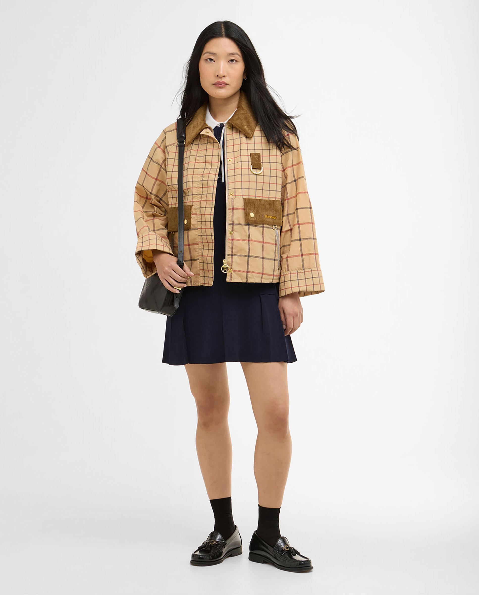 Chaqueta de mujer con cierre de cremallera y bolsillos tipo parche delanteros - Barbour - Marrón claro Marrón claro-2