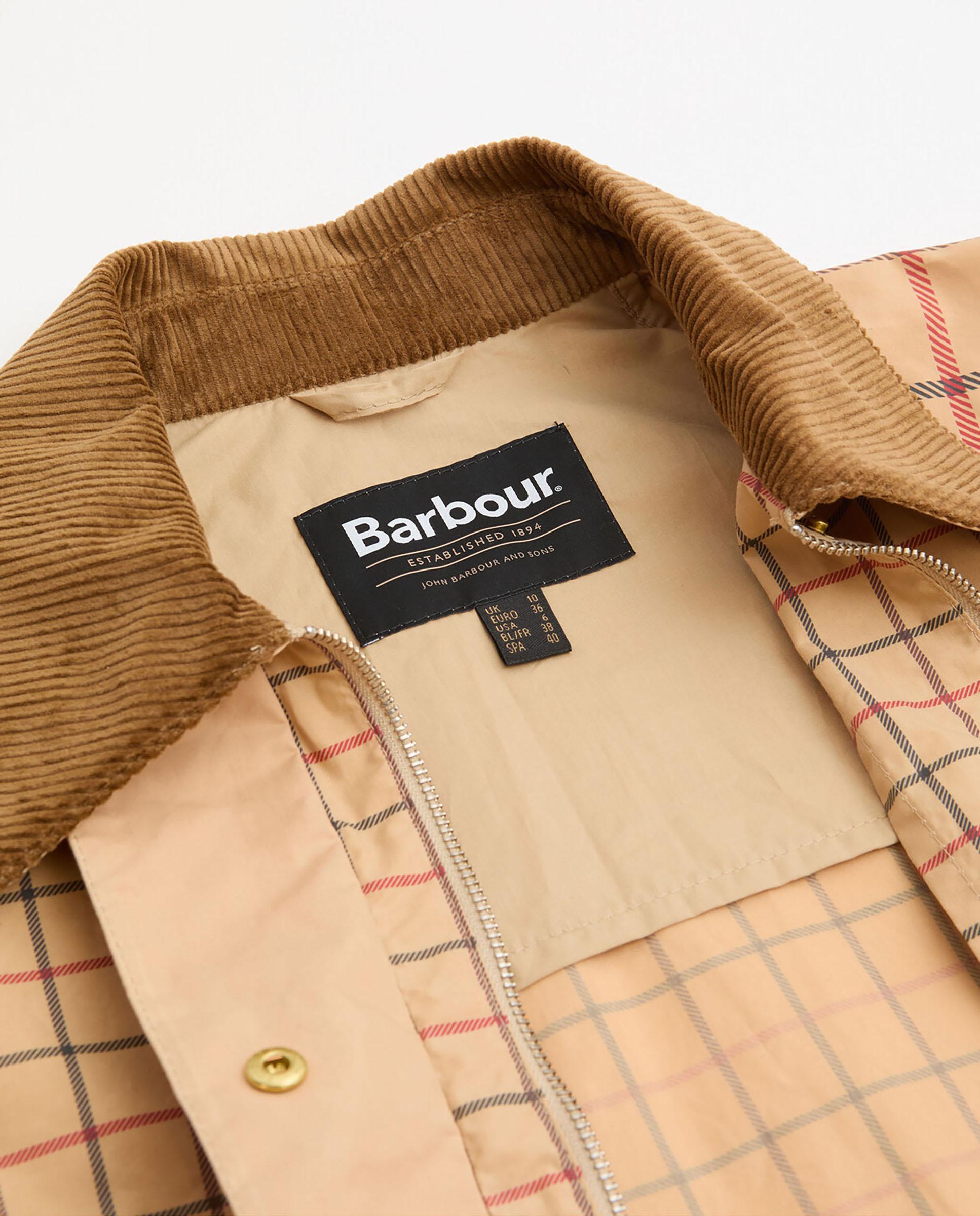 Chaqueta de mujer con cierre de cremallera y bolsillos tipo parche delanteros - Barbour - Marrón claro Marrón claro-9