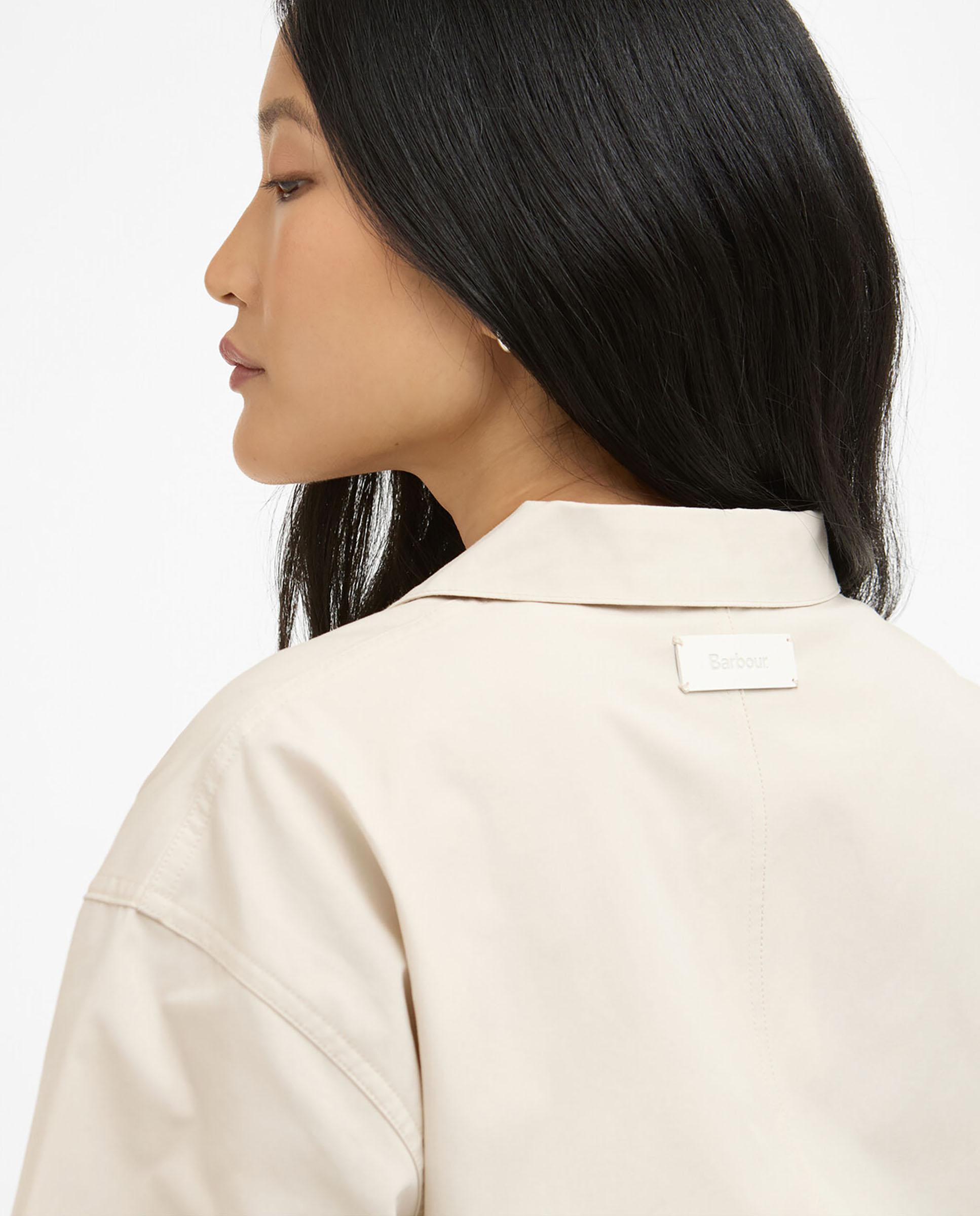 Mono de mujer de manga y pantalón corto con ajuste de cordón en cintura - Barbour - Beige Beige-5