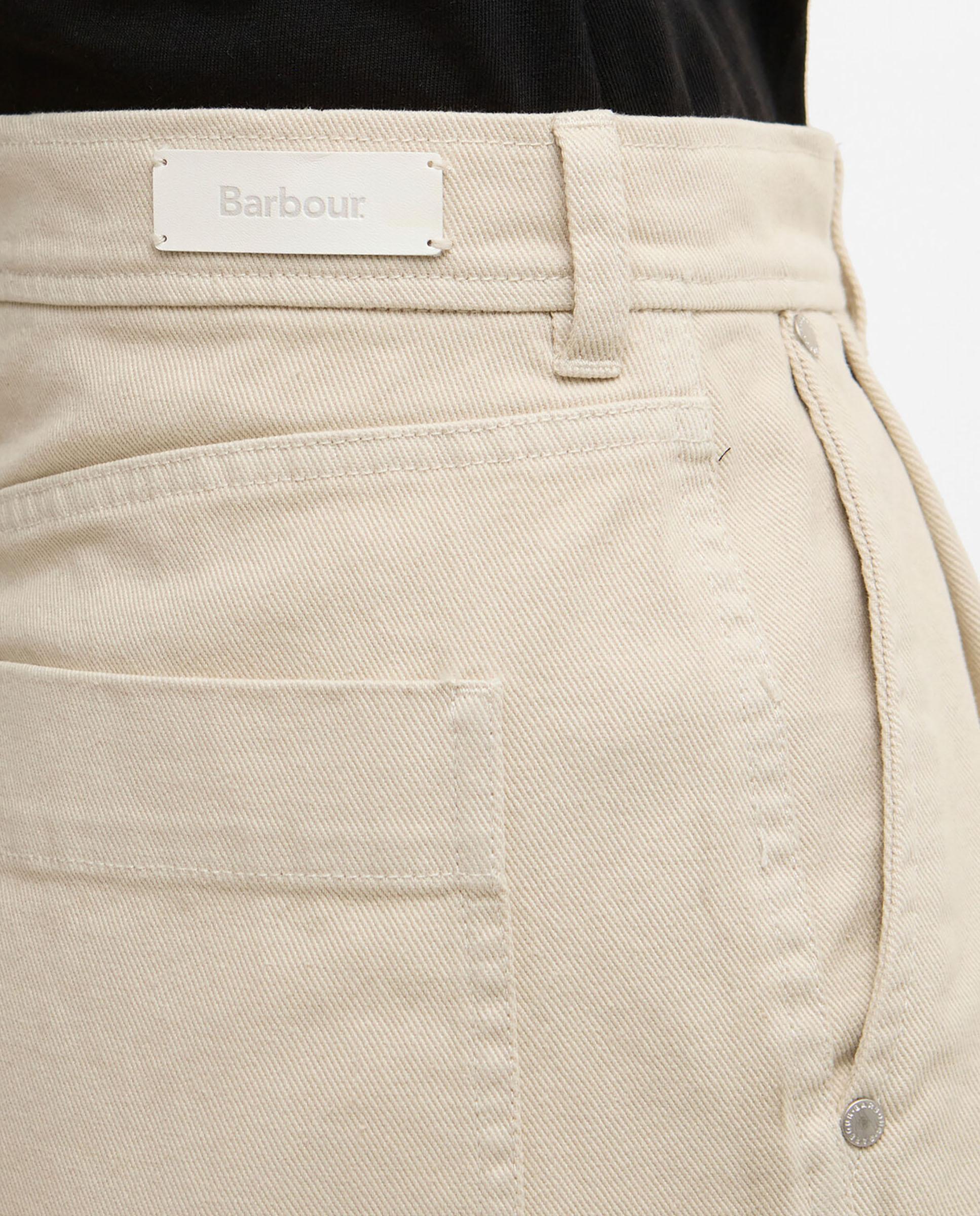 Pantalones cortos de mujer con pliegues en la parte delantera y dos bolsillos traseros - Barbour - Beige Beige-6