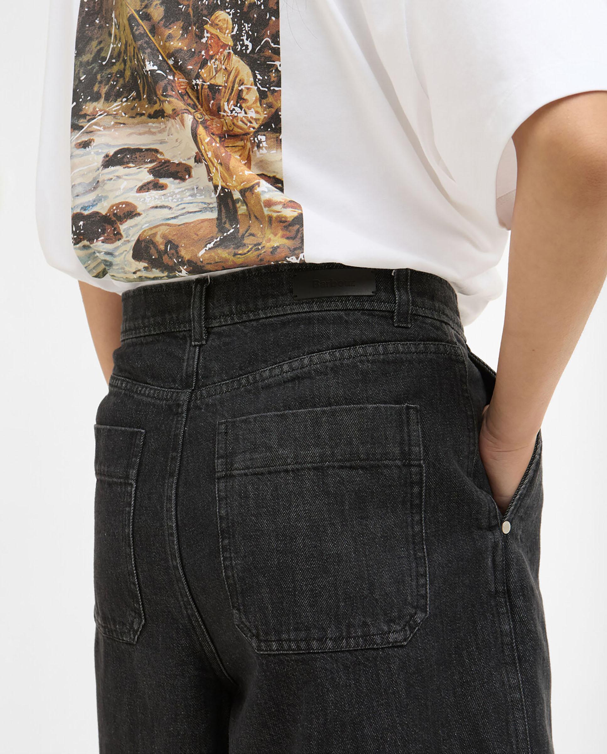Pantalones cortos de mujer con pliegues en la parte delantera y dos bolsillos traseros - Barbour - Negro Negro-4