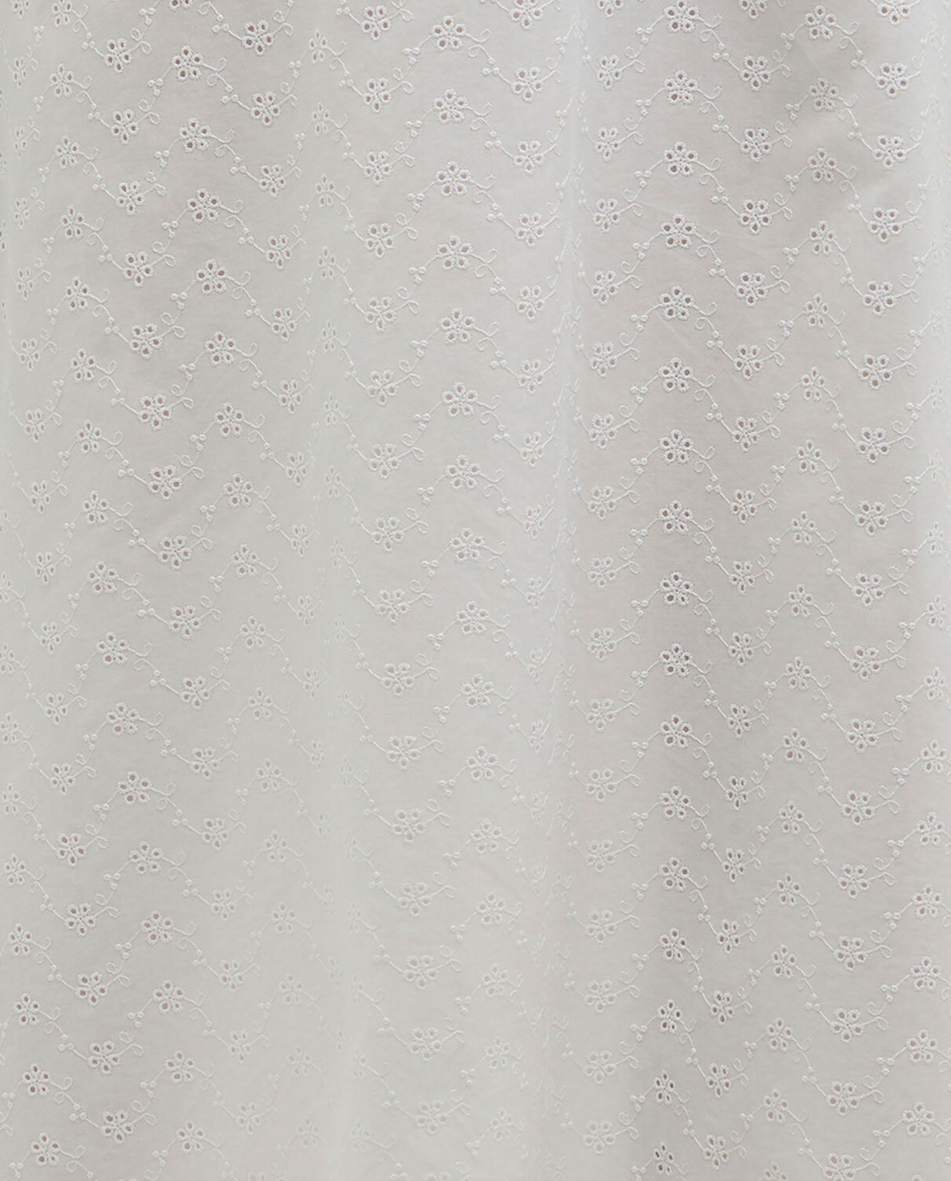 Falda midi de corte fluido con elástico en la cintura - Barbour - Blanco Blanco-5