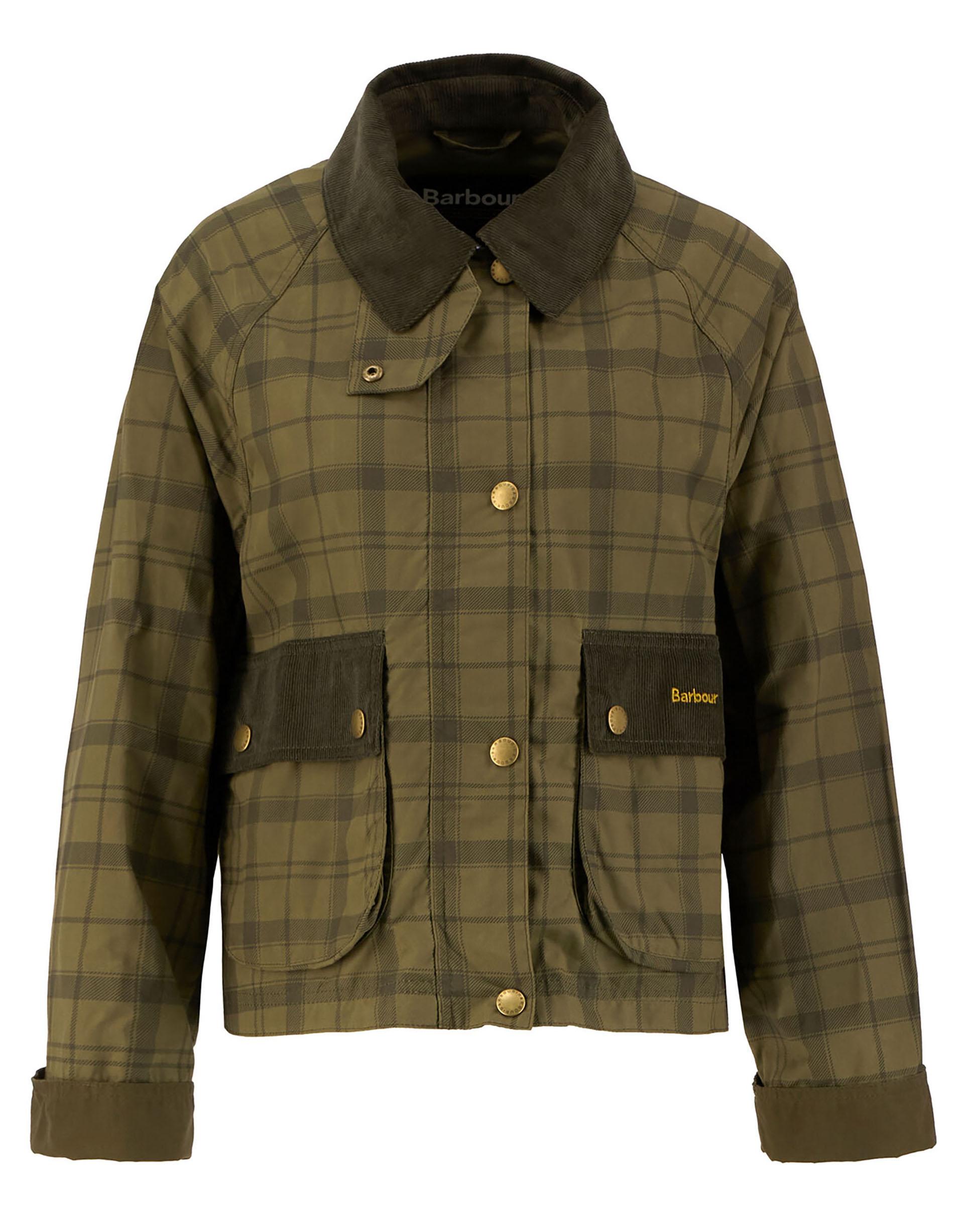 Chaqueta de mujer con cierre de cremallera y bolsillos tipo parche delanteros - Barbour - Verde Oliva Verde Oliva-7