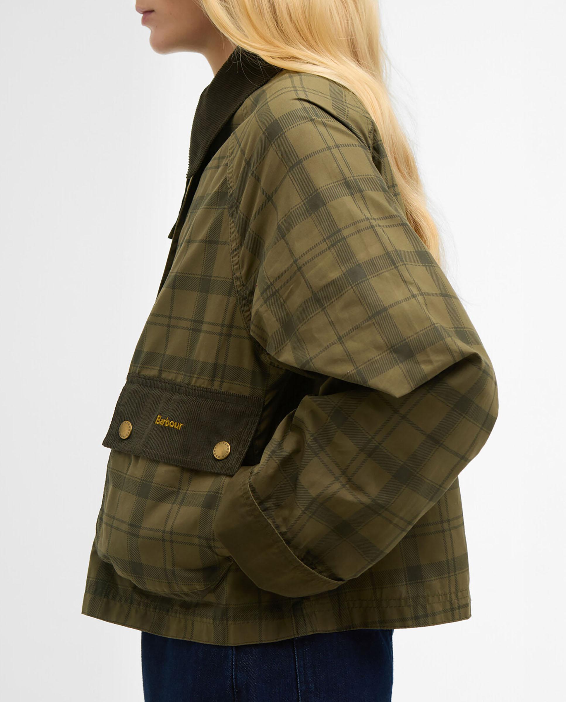 Chaqueta de mujer con cierre de cremallera y bolsillos tipo parche delanteros - Barbour - Verde Oliva Verde Oliva-5