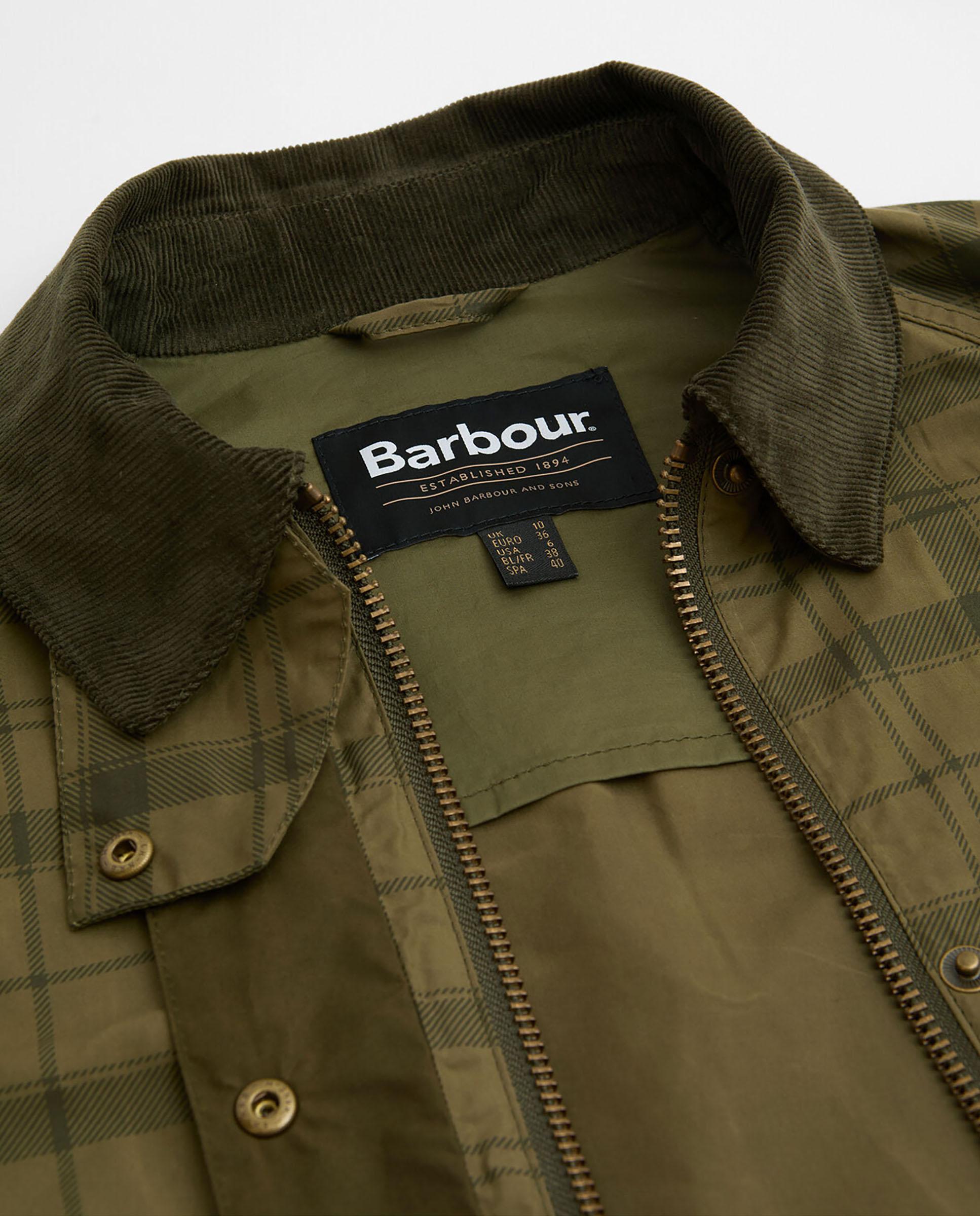 Chaqueta de mujer con cierre de cremallera y bolsillos tipo parche delanteros - Barbour - Verde Oliva Verde Oliva-6