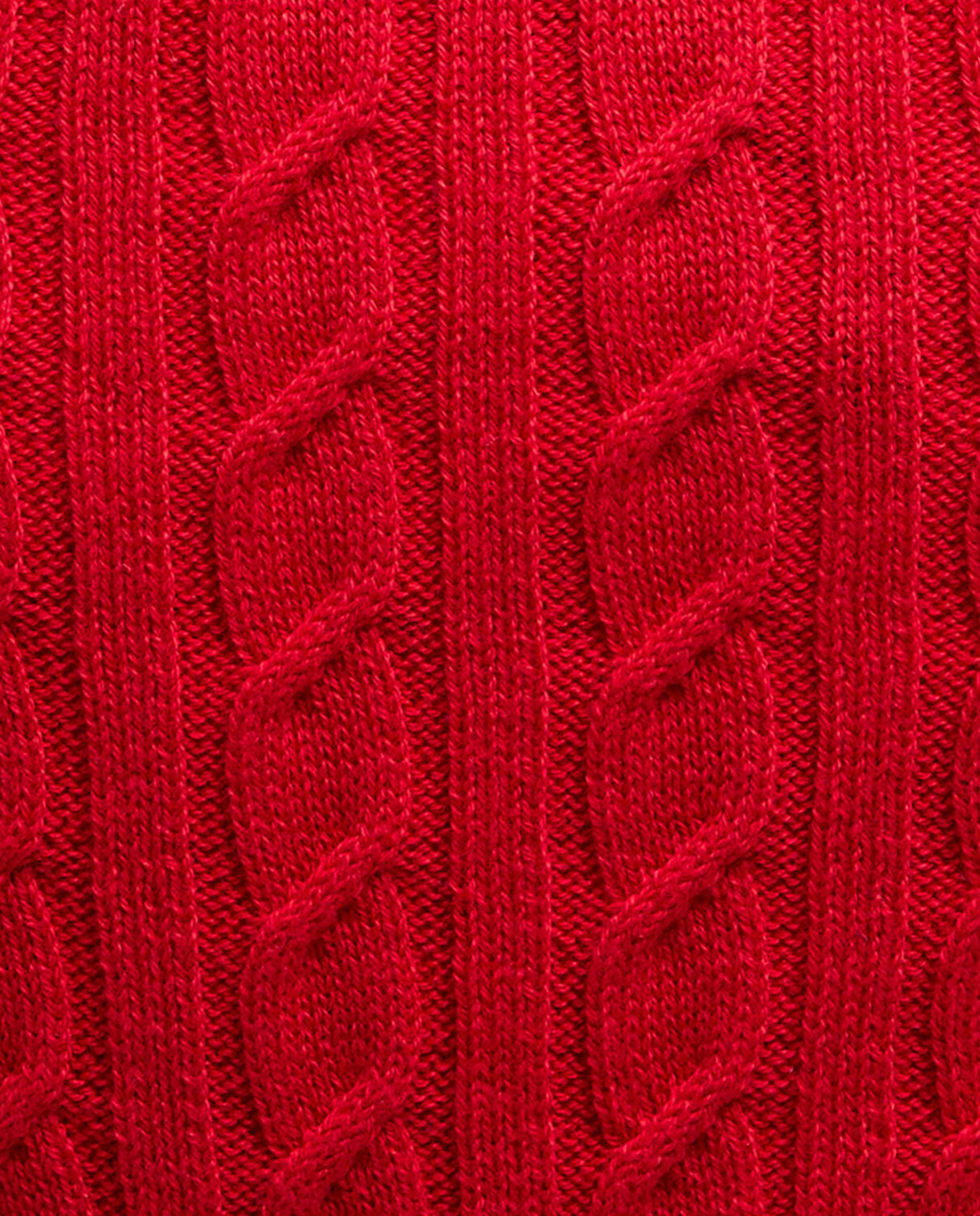Chaleco de mujer de punto fino trenzado y aberturas laterales - Barbour - Rojo Rojo-6