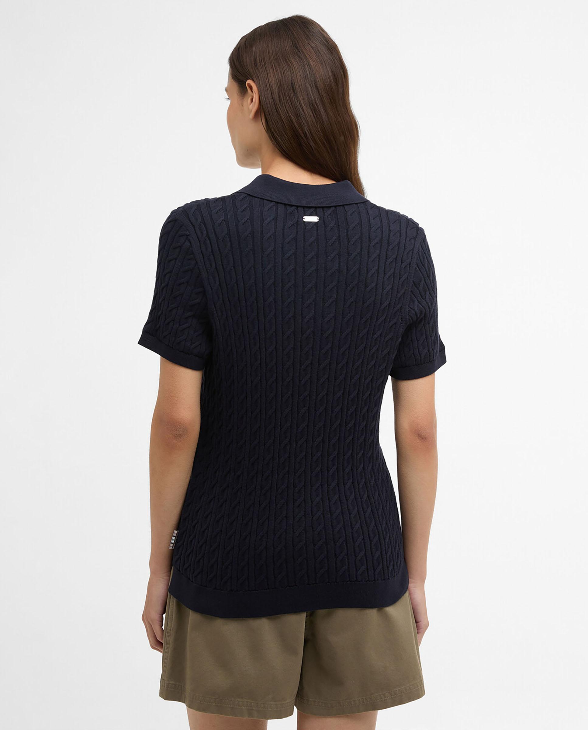 Polo de mujer de manga corta y cuello clásico - Barbour - Azul marino Azul marino-2