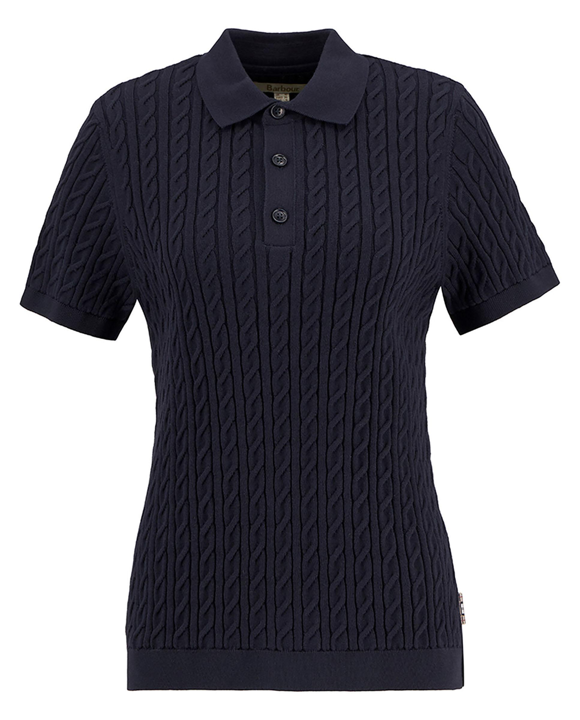 Polo de mujer de manga corta y cuello clásico - Barbour - Azul marino Azul marino-7