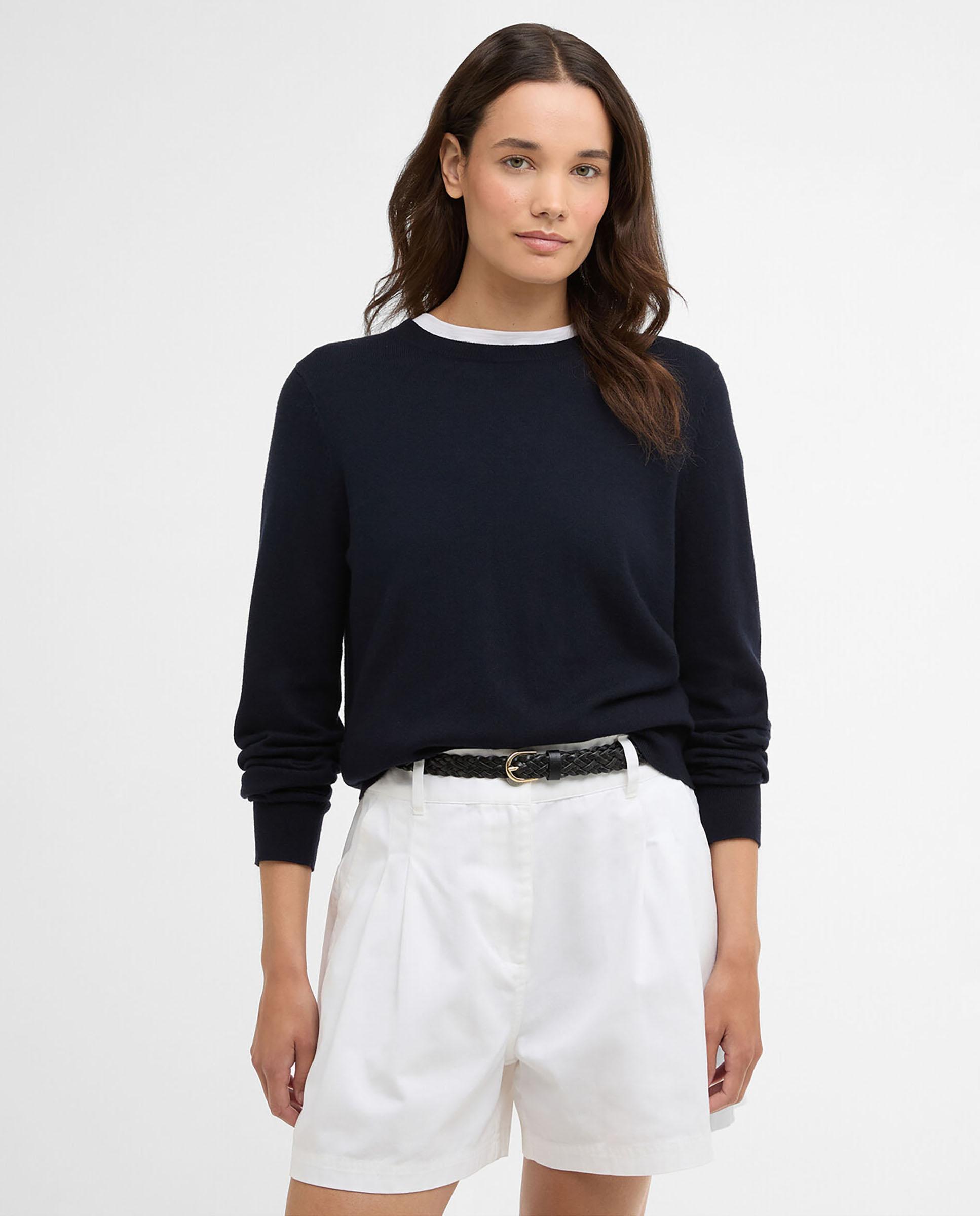 Jersey de mujer de manga larga y cuello redondo - Barbour - Azul marino Azul marino-1