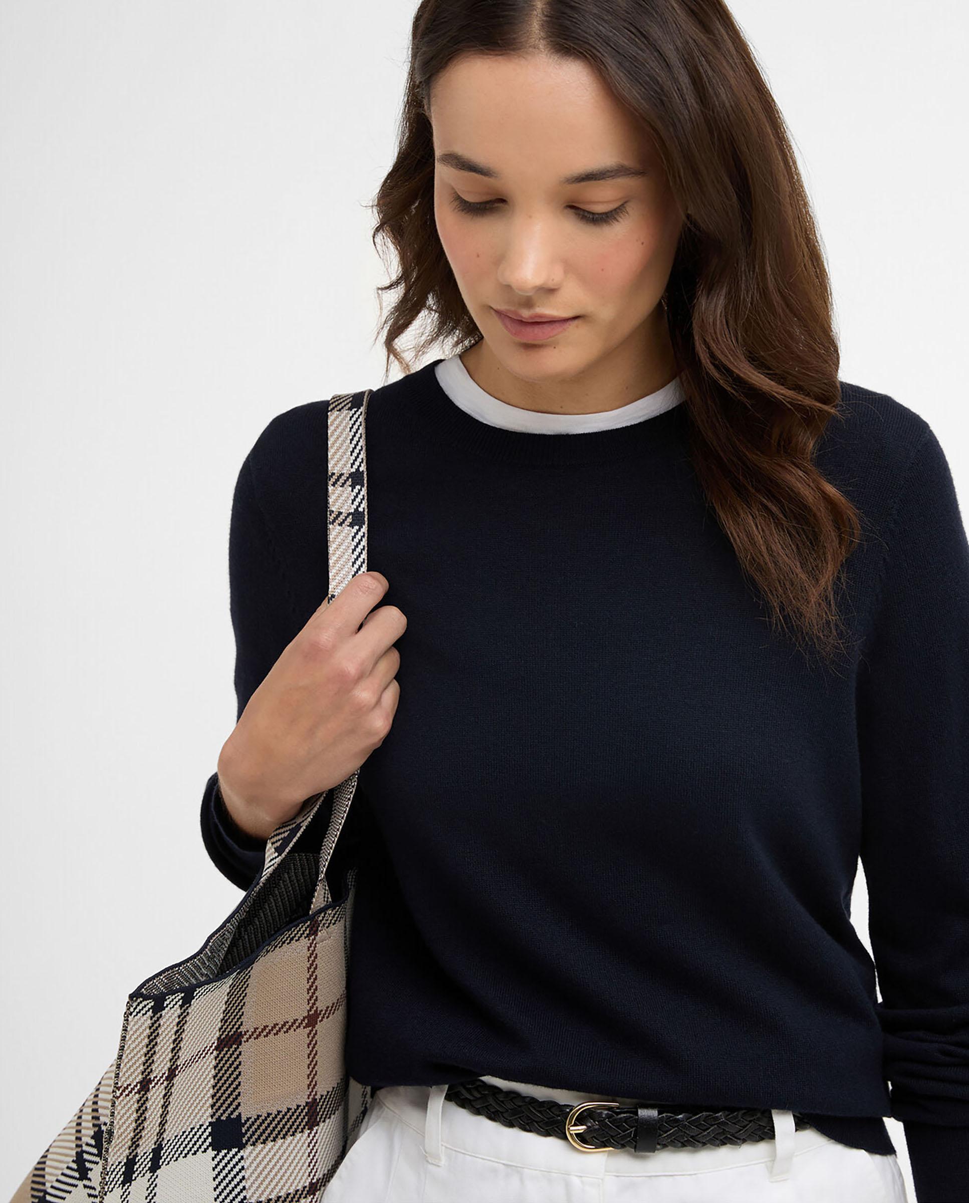 Jersey de mujer de manga larga y cuello redondo - Barbour - Azul marino Azul marino-4