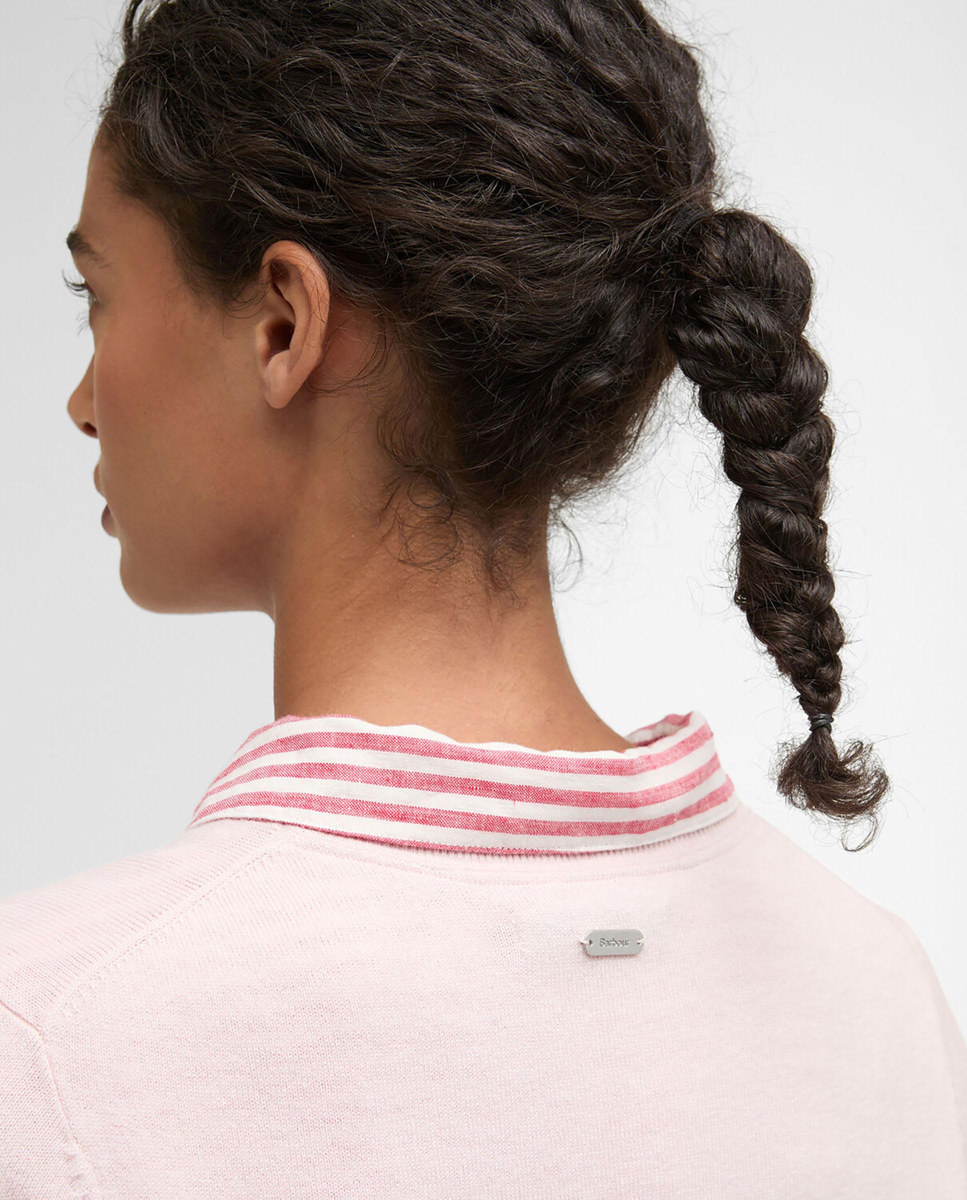 Jersey de mujer de manga larga y cuello redondo - Barbour - Rosa claro Rosa claro-4