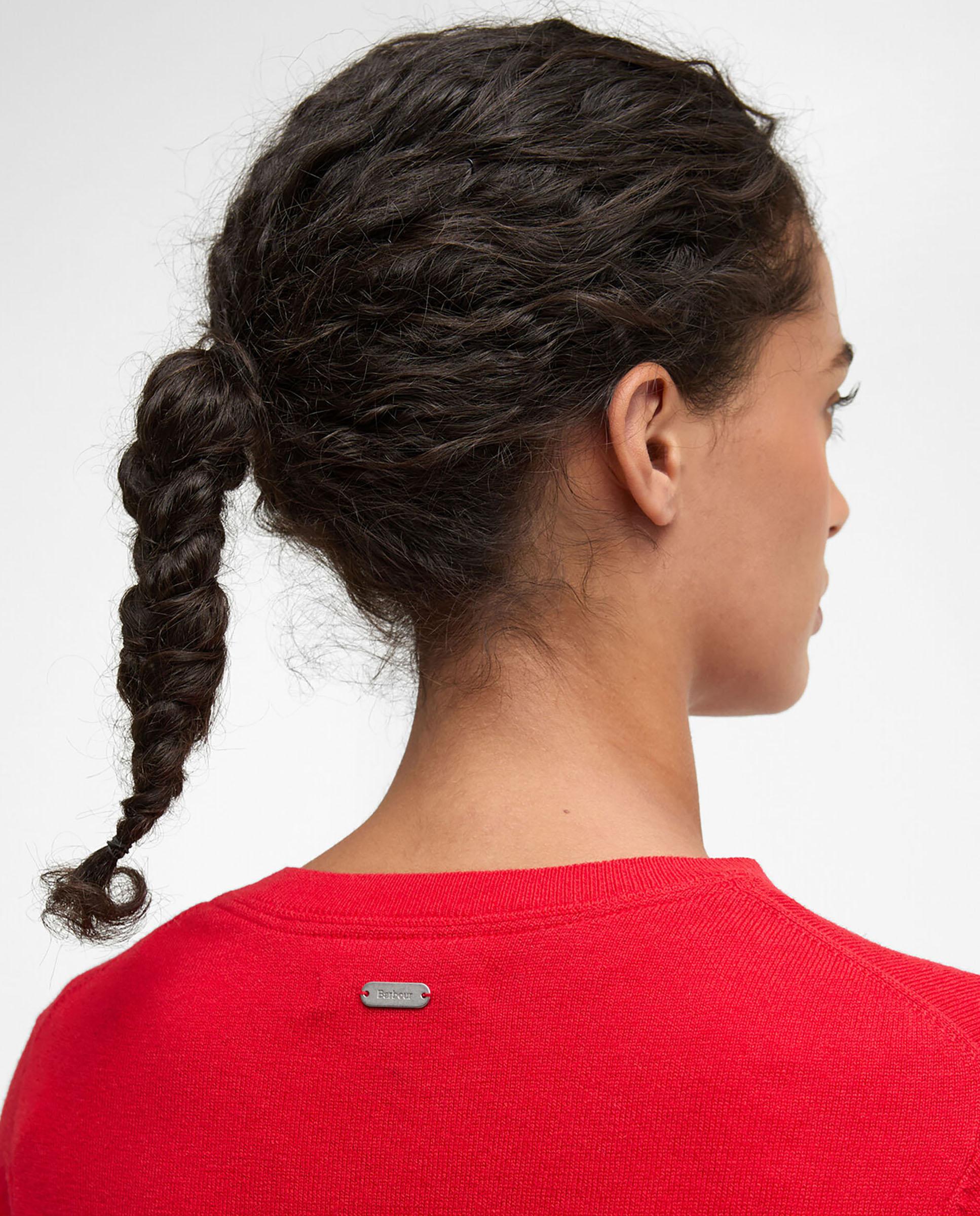 Jersey de mujer de manga larga y cuello redondo - Barbour - Rojo Rojo-4