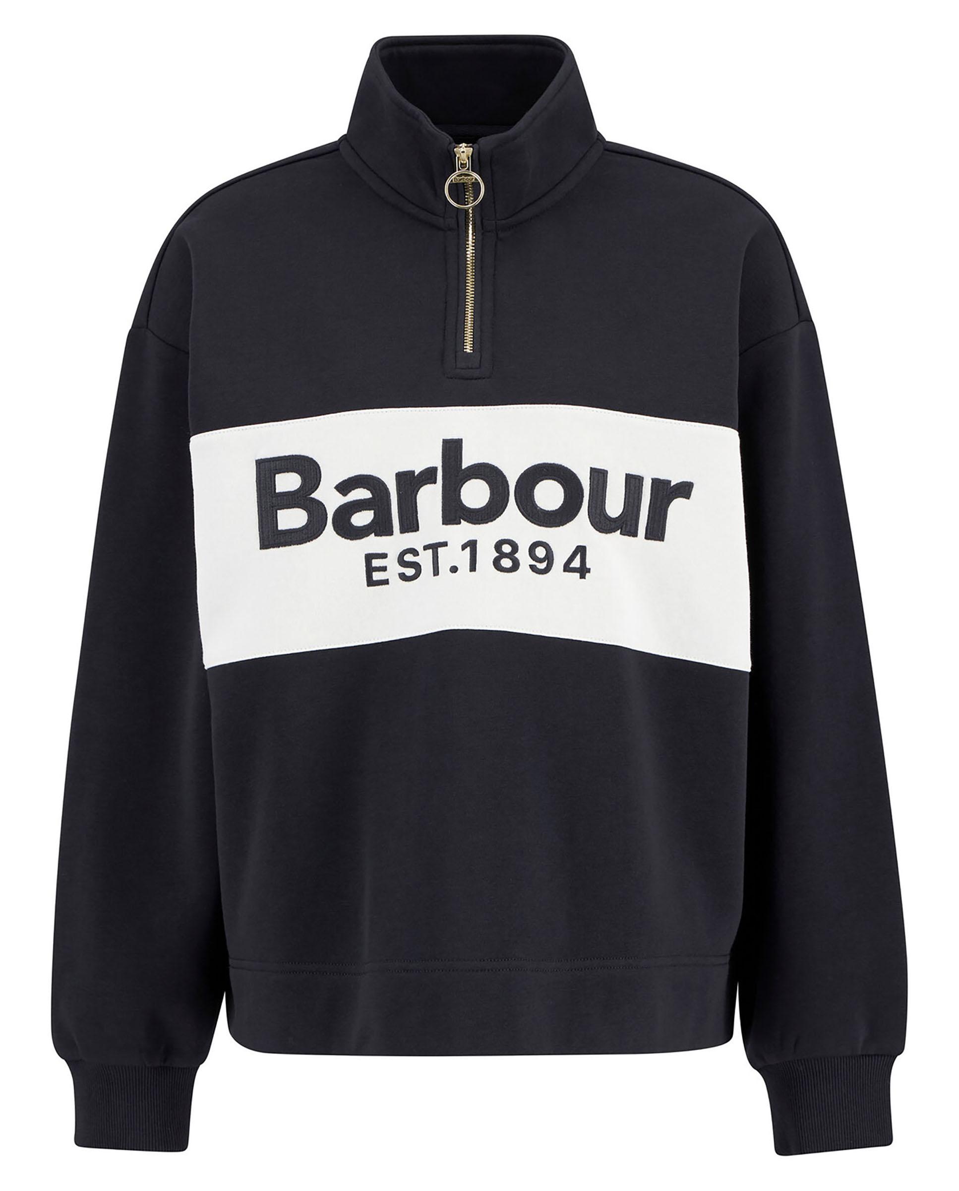 Jersey de mujer con estampado frontal y manga larga - Barbour - Azul marino Azul marino-7