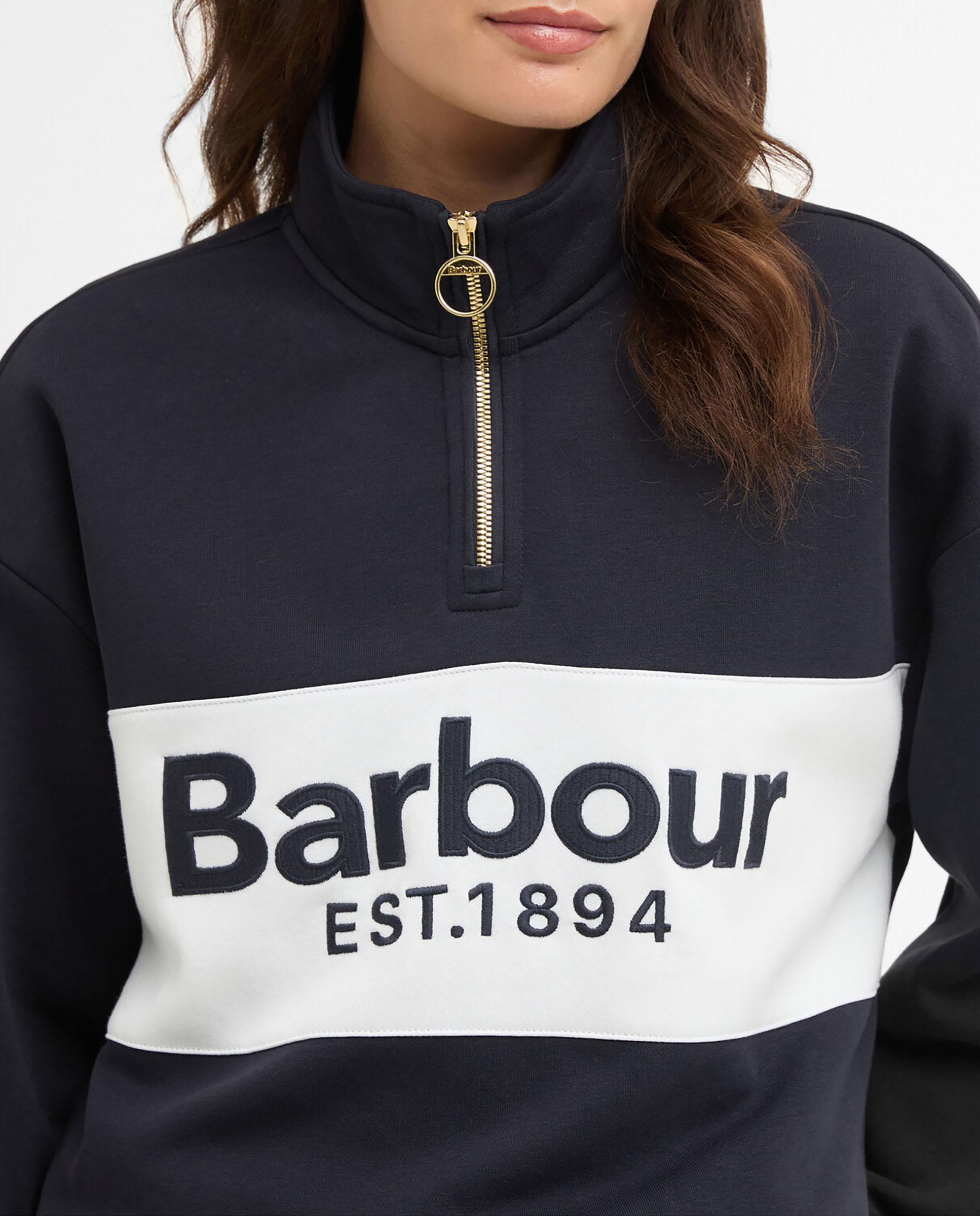 Jersey de mujer con estampado frontal y manga larga - Barbour - Azul marino Azul marino-4