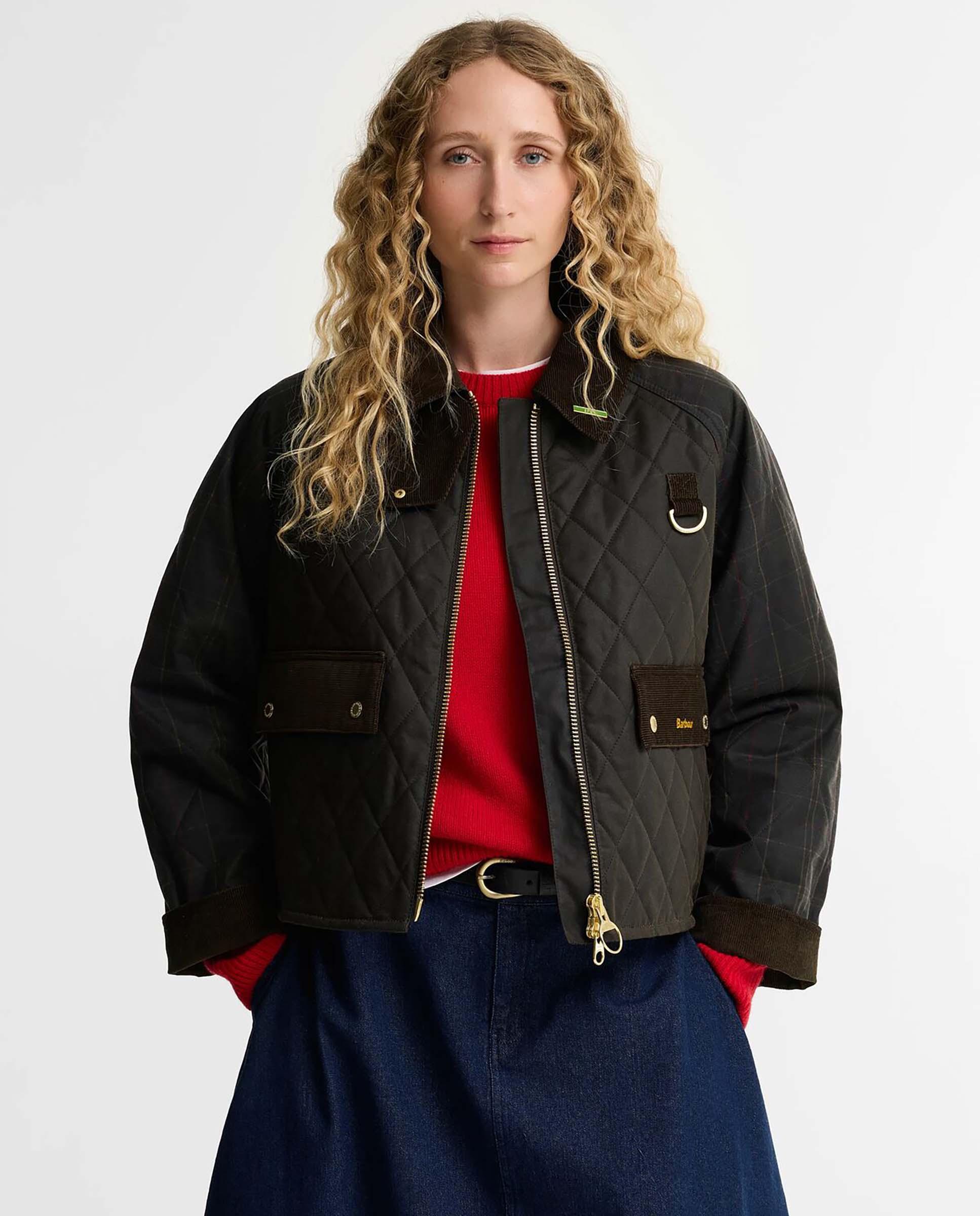 Imagen 0 de Chaqueta encerada acolchada tartan reimagined icons tartán Verde