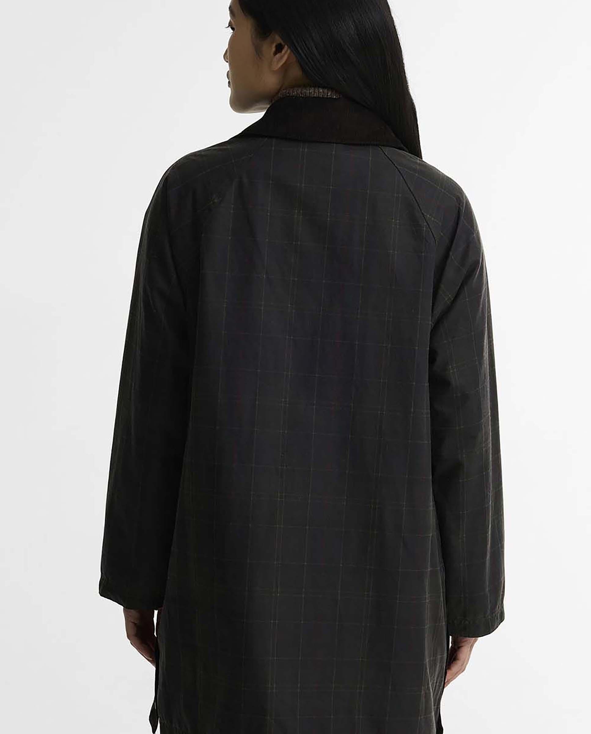 Chaqueta de mujer encerada beaufort con detalles en tartán - Barbour - Verde Verde-3
