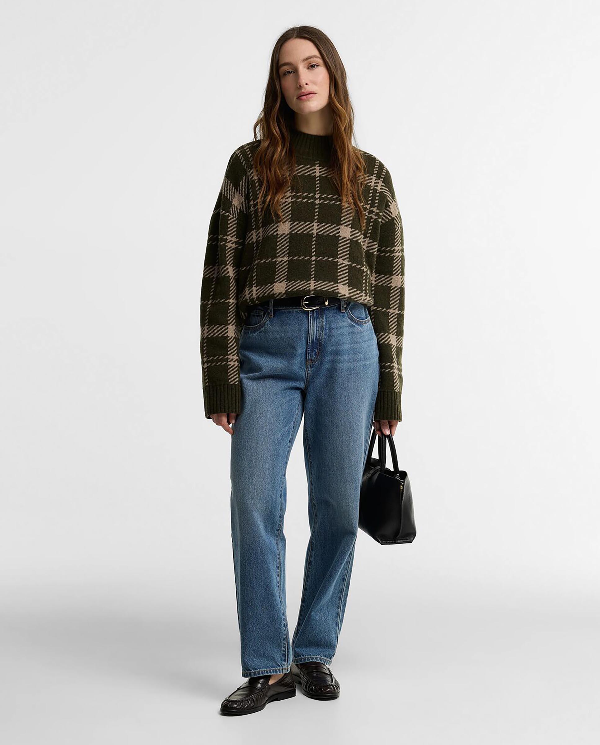 Jersey de mujer de lana delilah estampado de tartán - Barbour - Verde Verde-2