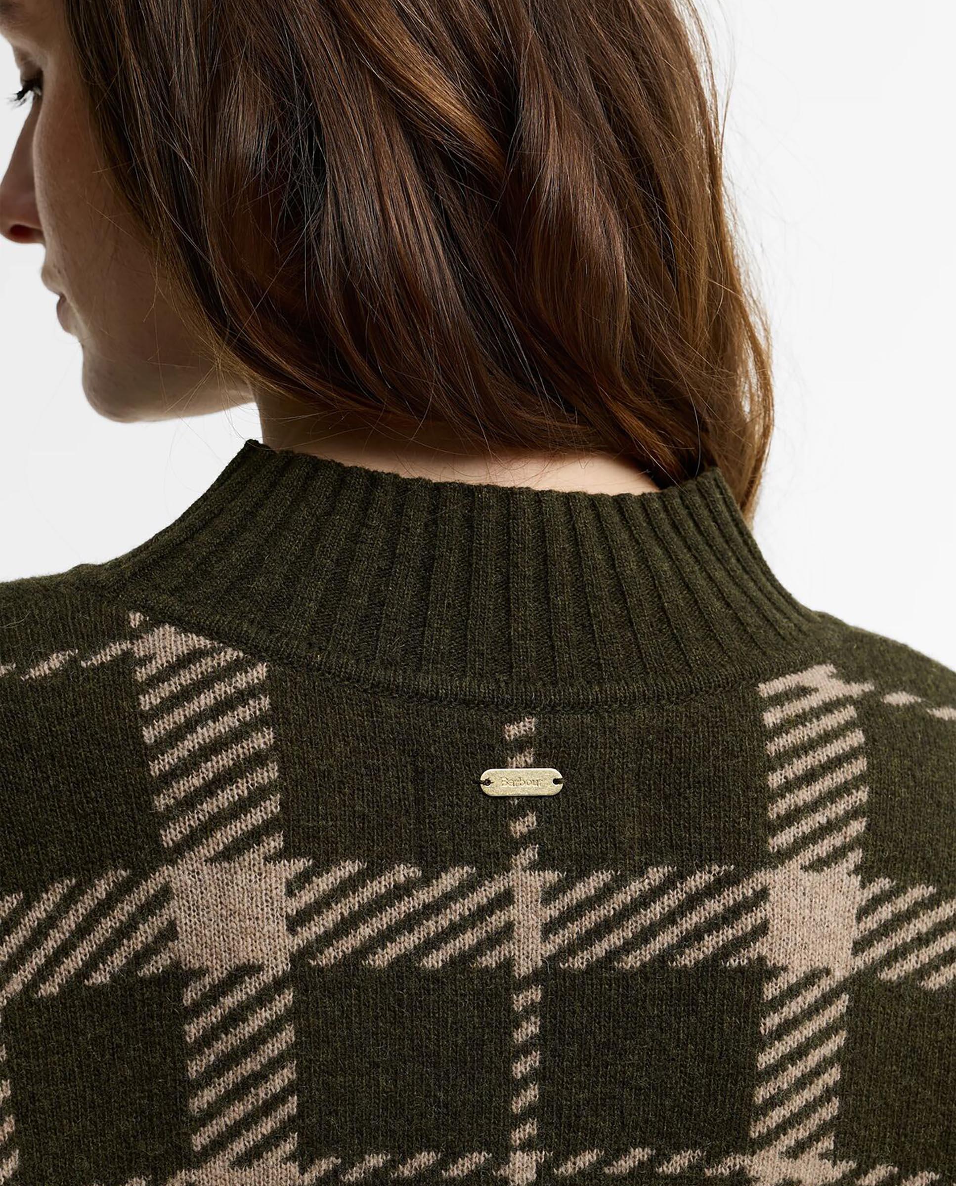 Jersey de mujer de lana delilah estampado de tartán - Barbour - Verde Verde-5