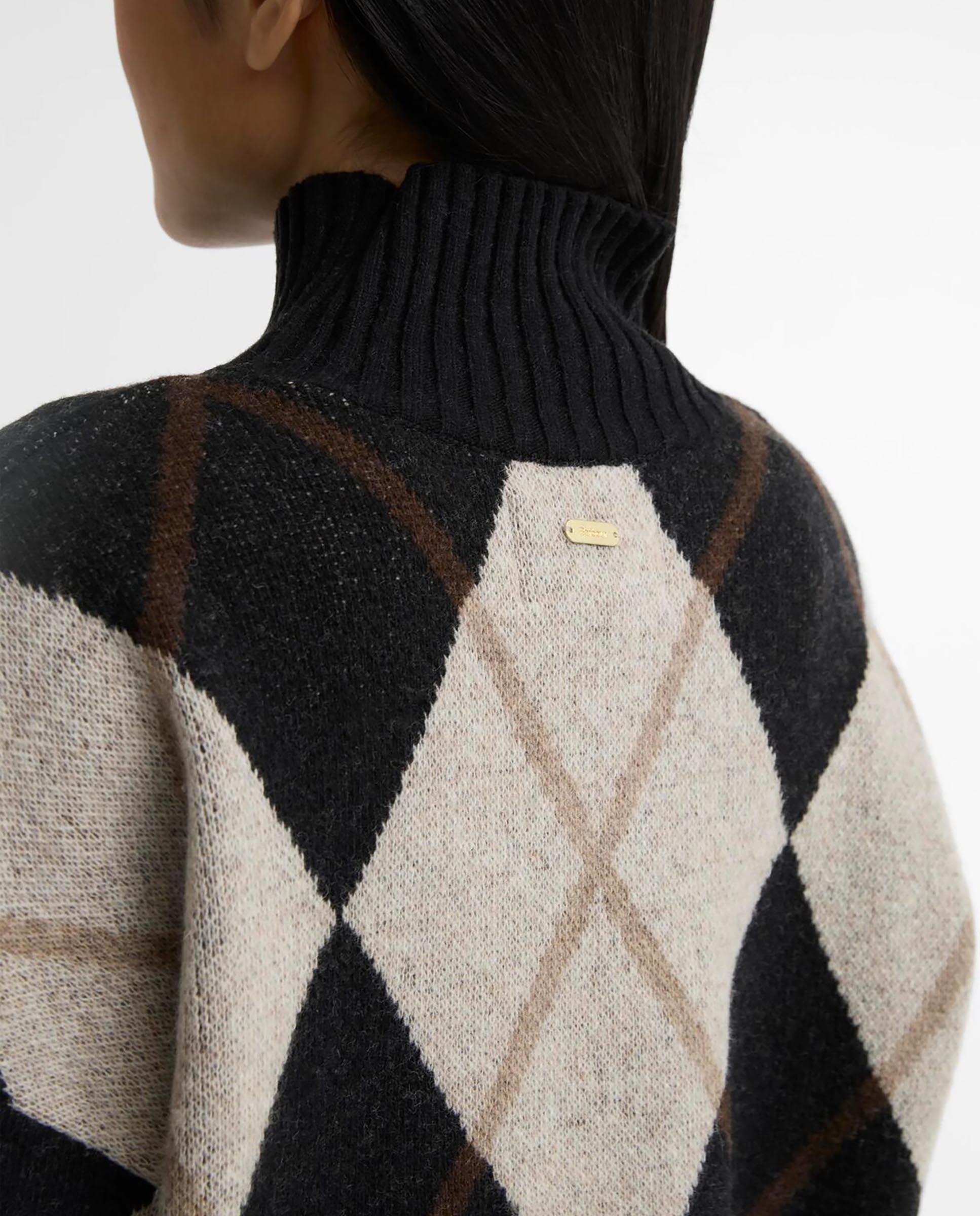 Imagen 5 de Jersey de mujer estampado de rombos marlow con lana - Barbour - Multicolor Multicolor