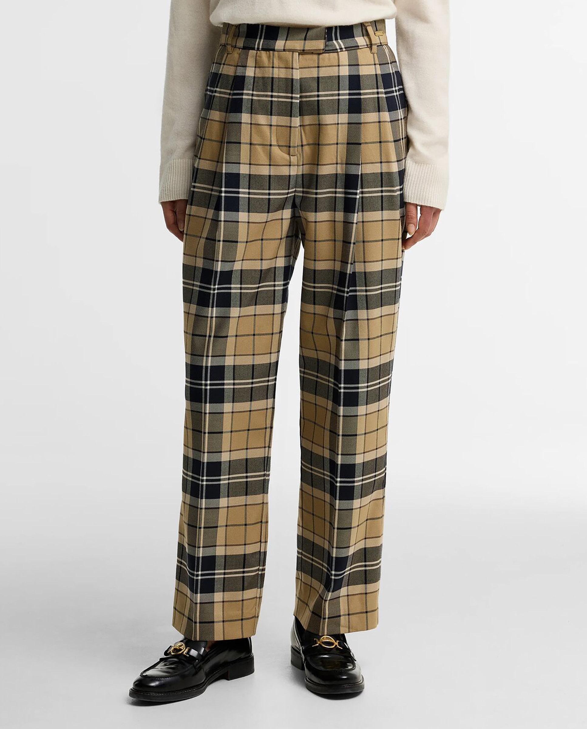 Pantalones anchos de mujer delilah con estampado de tartán - Barbour - Multicolor Multicolor-2