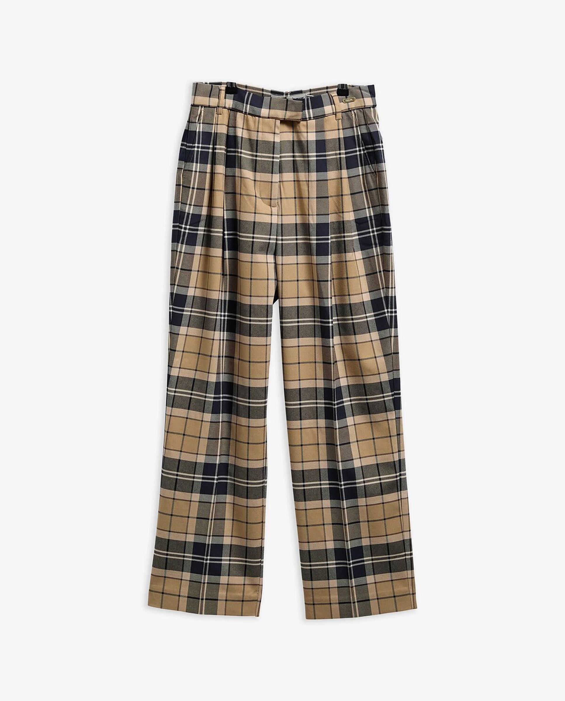 Pantalones anchos de mujer delilah con estampado de tartán - Barbour - Multicolor Multicolor-5