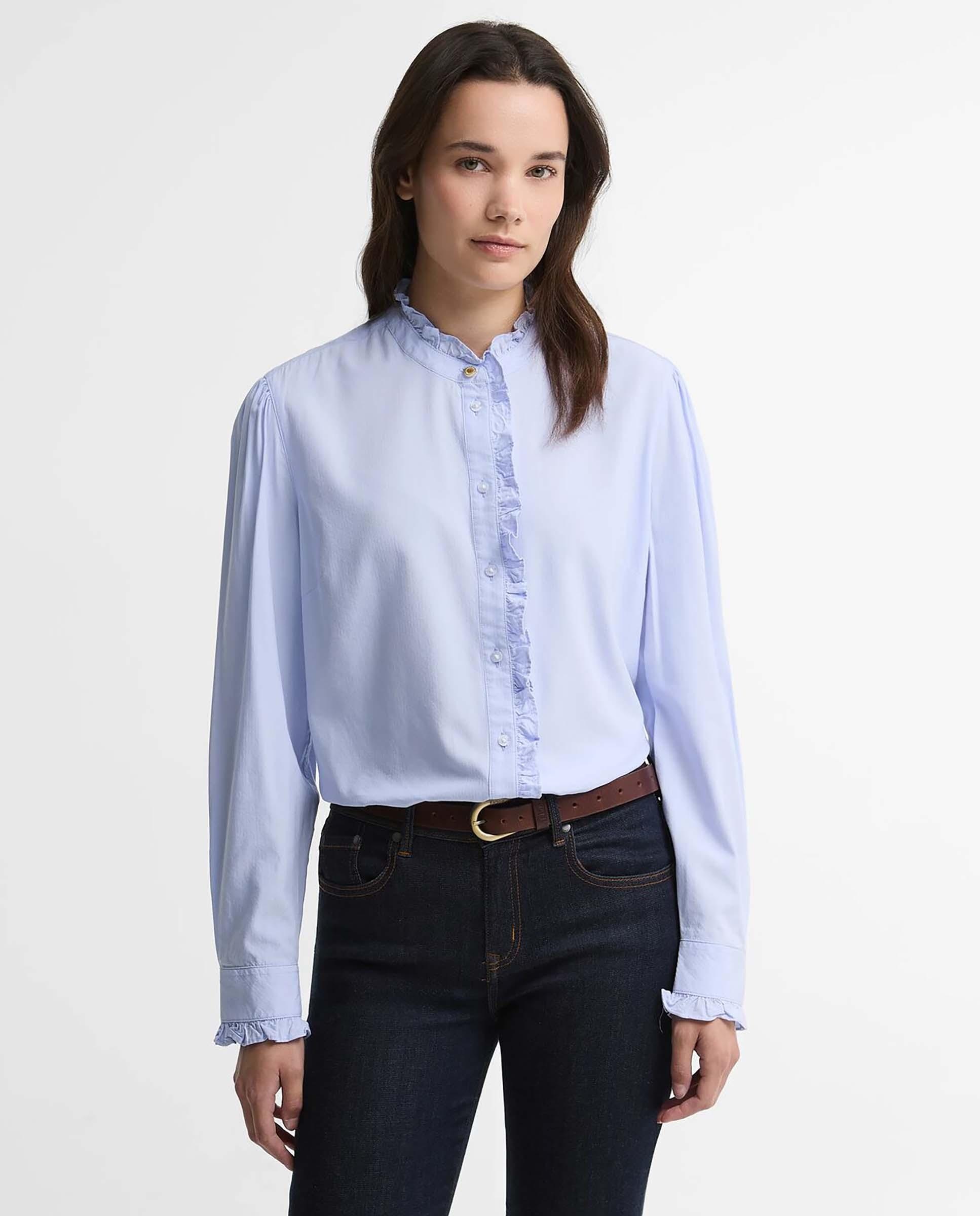 Imagen 0 de Camisa de mujer antoinette shirt con ribete de tartán Azul
