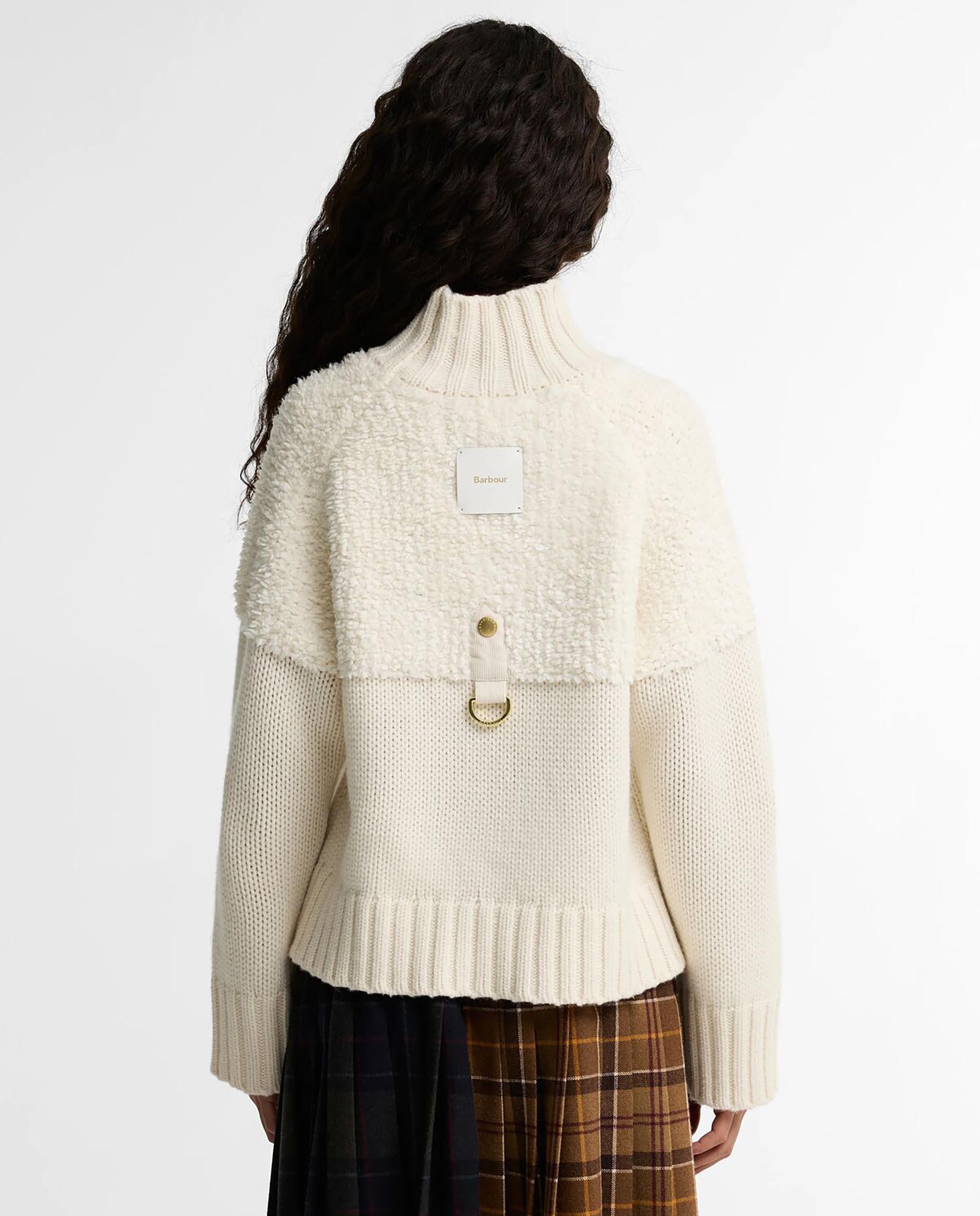 Imagen 3 de Jersey de mujer rothley de cuello alto con lana - Barbour - Natural Natural