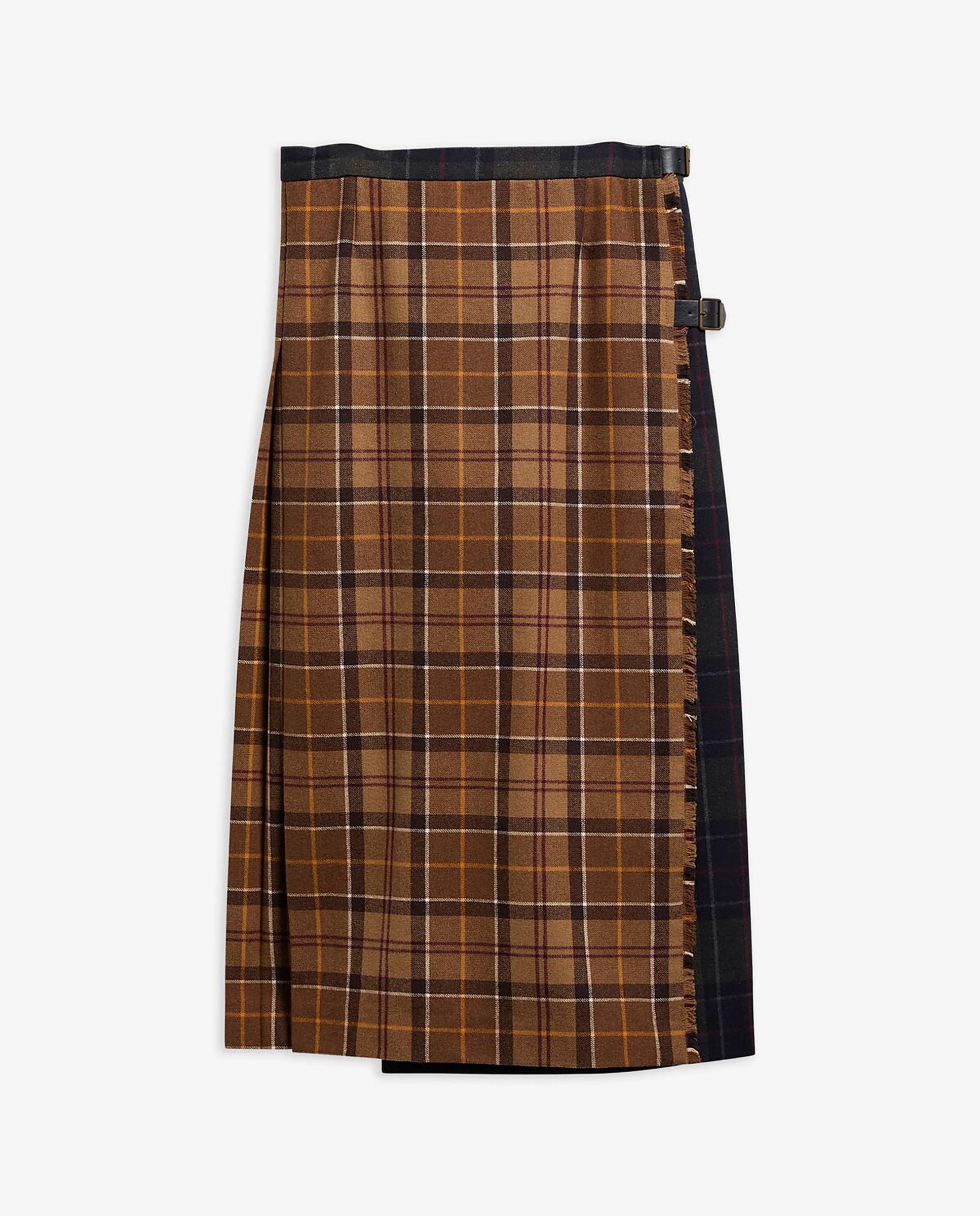 Imagen 5 de Falda midi hazelwood tartan con hebillas en mezcla de lana - Barbour - Multicolor Multicolor