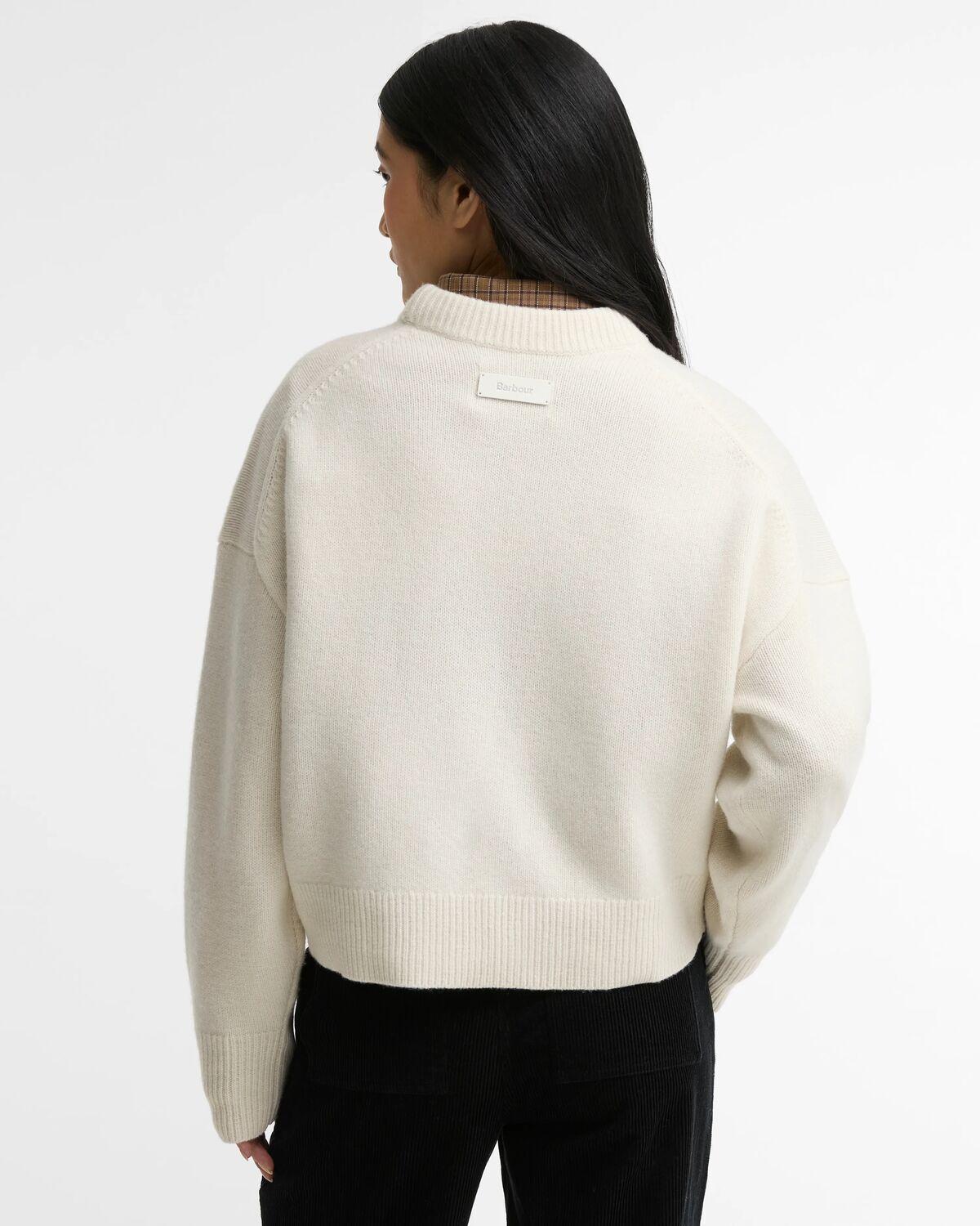 Jersey de mujer ivybridge 100% lana de cuello redondo - Barbour - Natural Natural-3