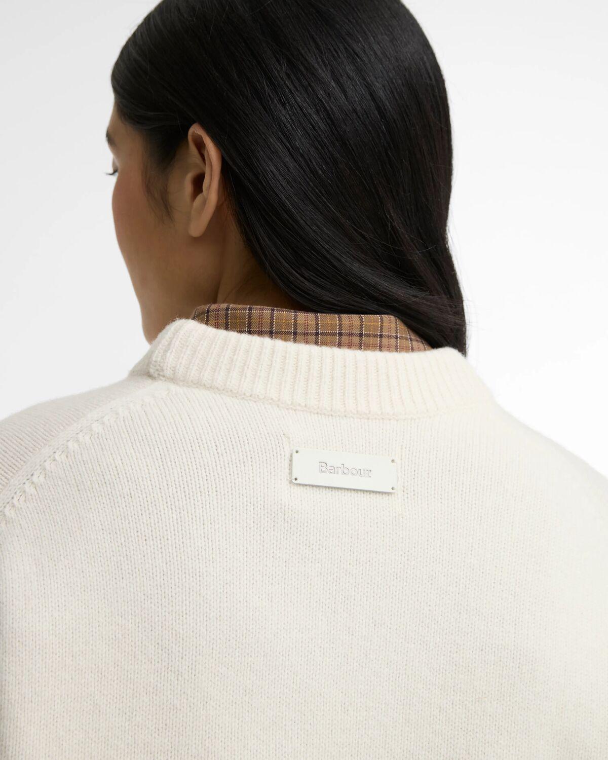 Jersey de mujer ivybridge 100% lana de cuello redondo - Barbour - Natural Natural-5