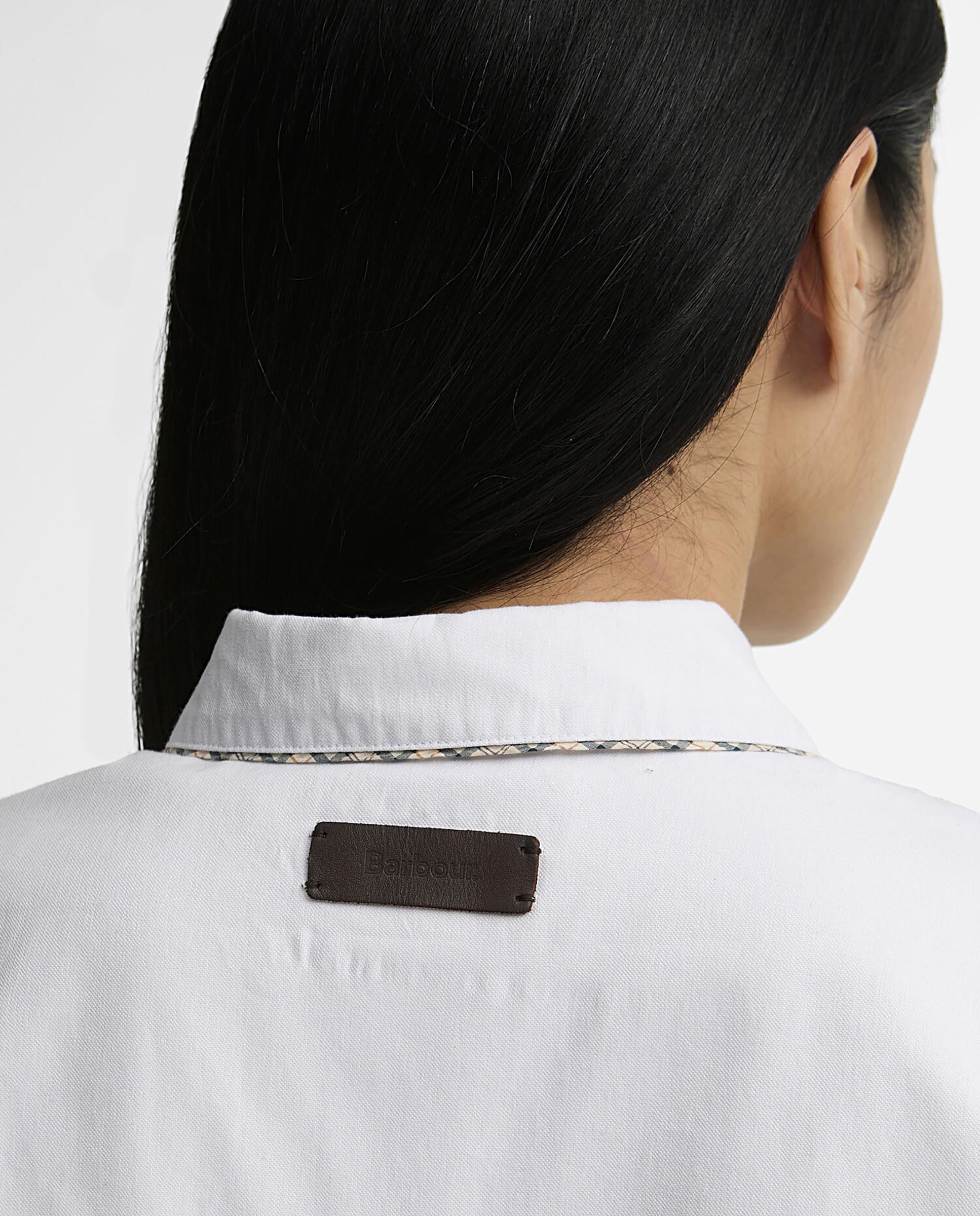 Imagen 4 de Camisa de mujer oxford alverstone relaxed de manga larga - Barbour - Blanco Blanco