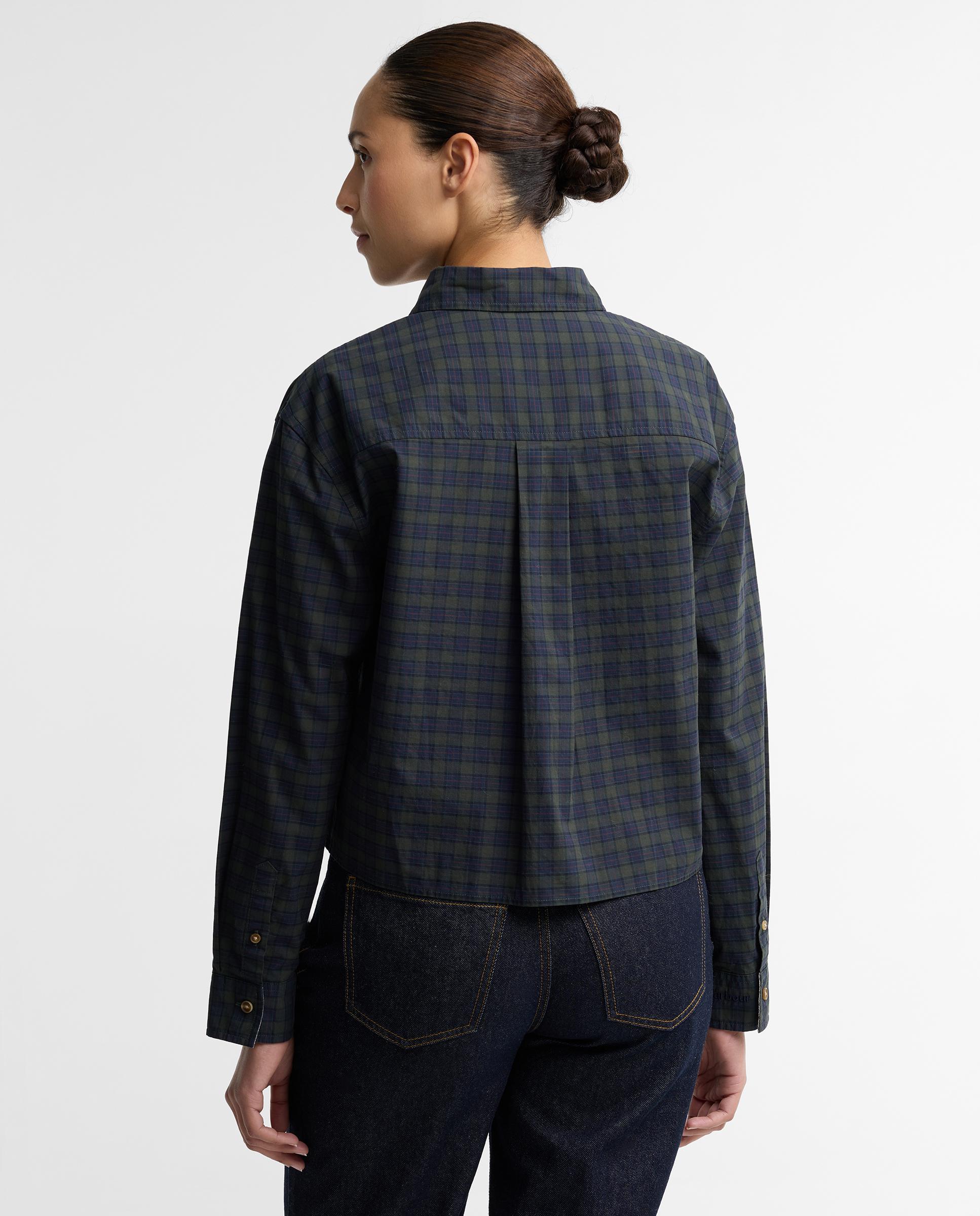 Camisa de mujer ravenshill con logotipo - Barbour - Marrón Marrón-4