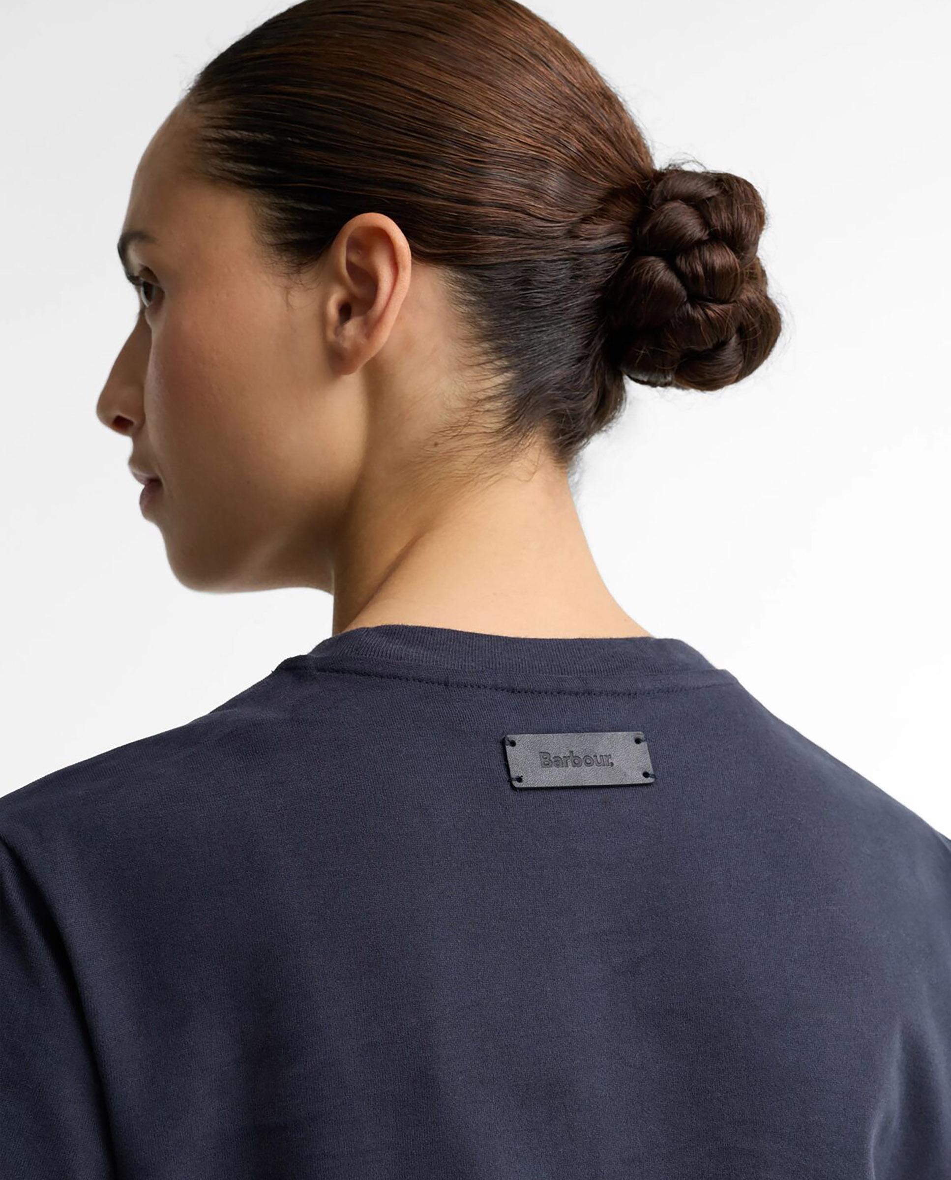 Camiseta de mujer alverstone de manga corta con logo - Barbour - Azul marino Azul marino-5