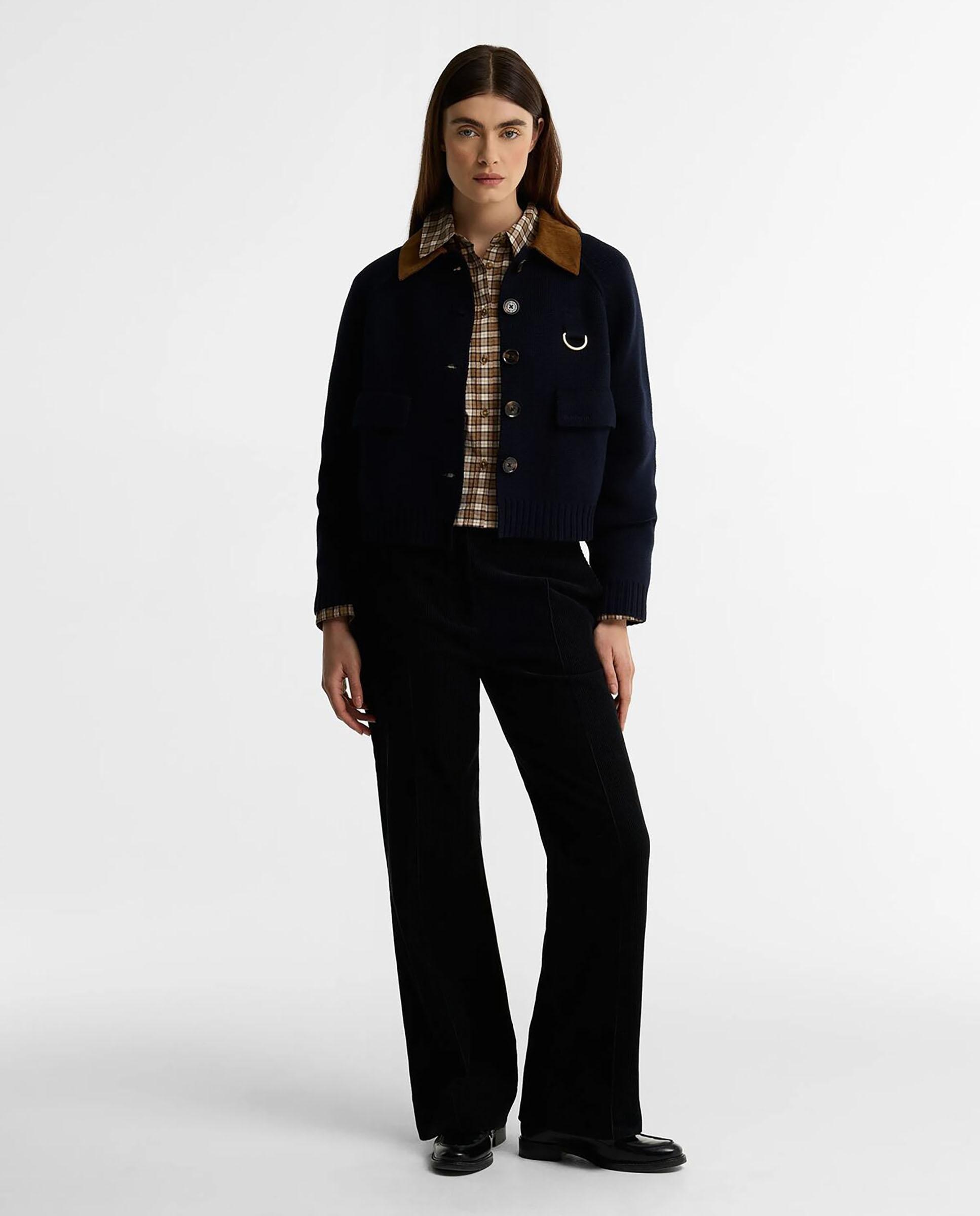 Imagen 0 de Pantalones de mujer acampanados emmy cord de pana Negro