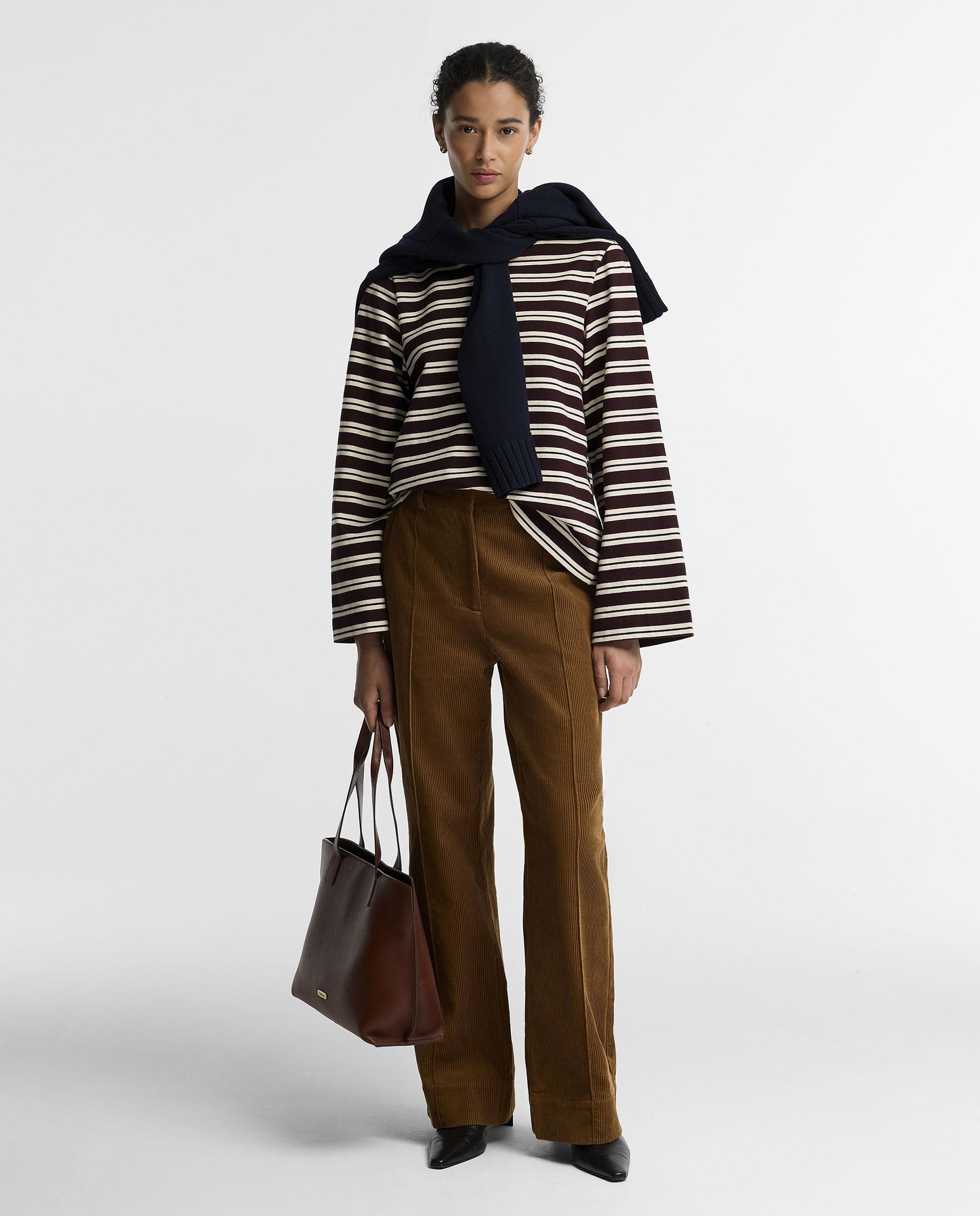 Pantalones de mujer acampanados emmy cord de pana - Barbour - Marrón Marrón-1