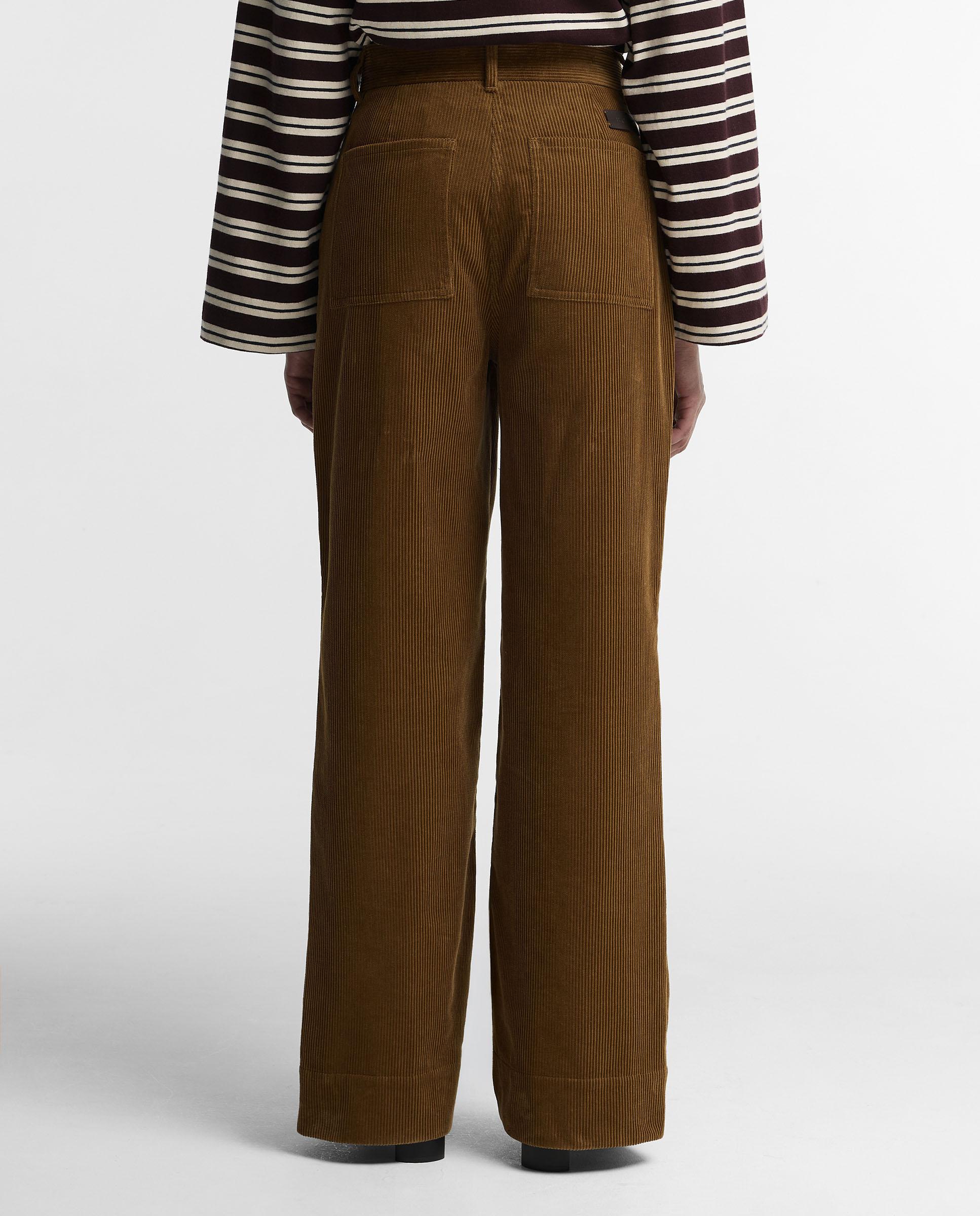 Pantalones de mujer acampanados emmy cord de pana - Barbour - Marrón Marrón-3