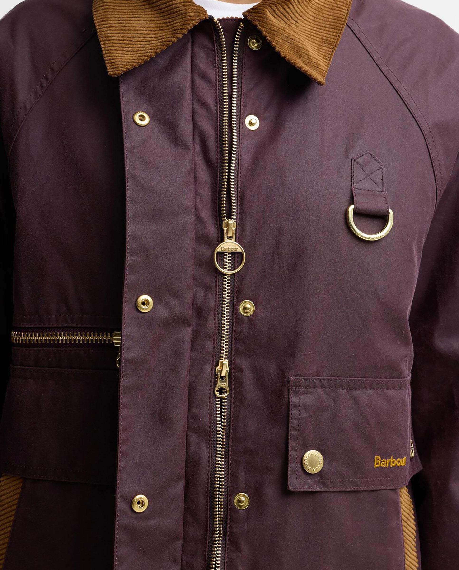 Chaqueta de mujer encerada cottingham con cuello de pana - Barbour - Morado Morado-5