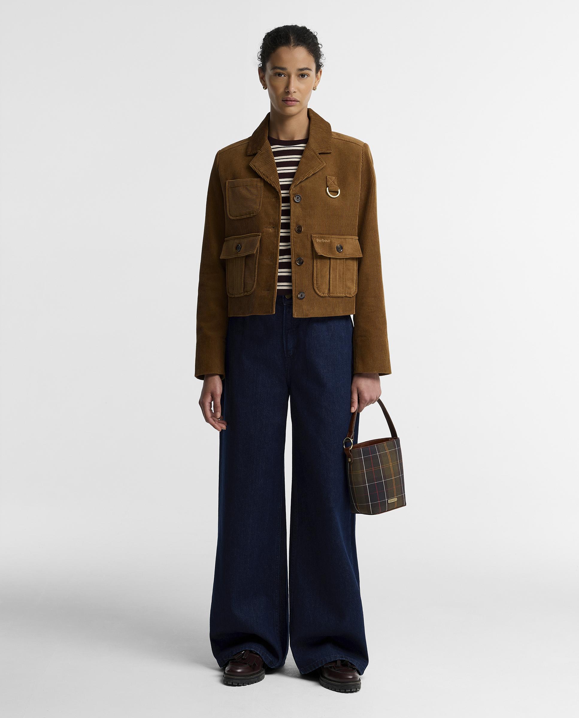 Imagen 3 de Chaqueta de mujer emmy de pana con bolsillos delanteros - Barbour - Marrón Marrón