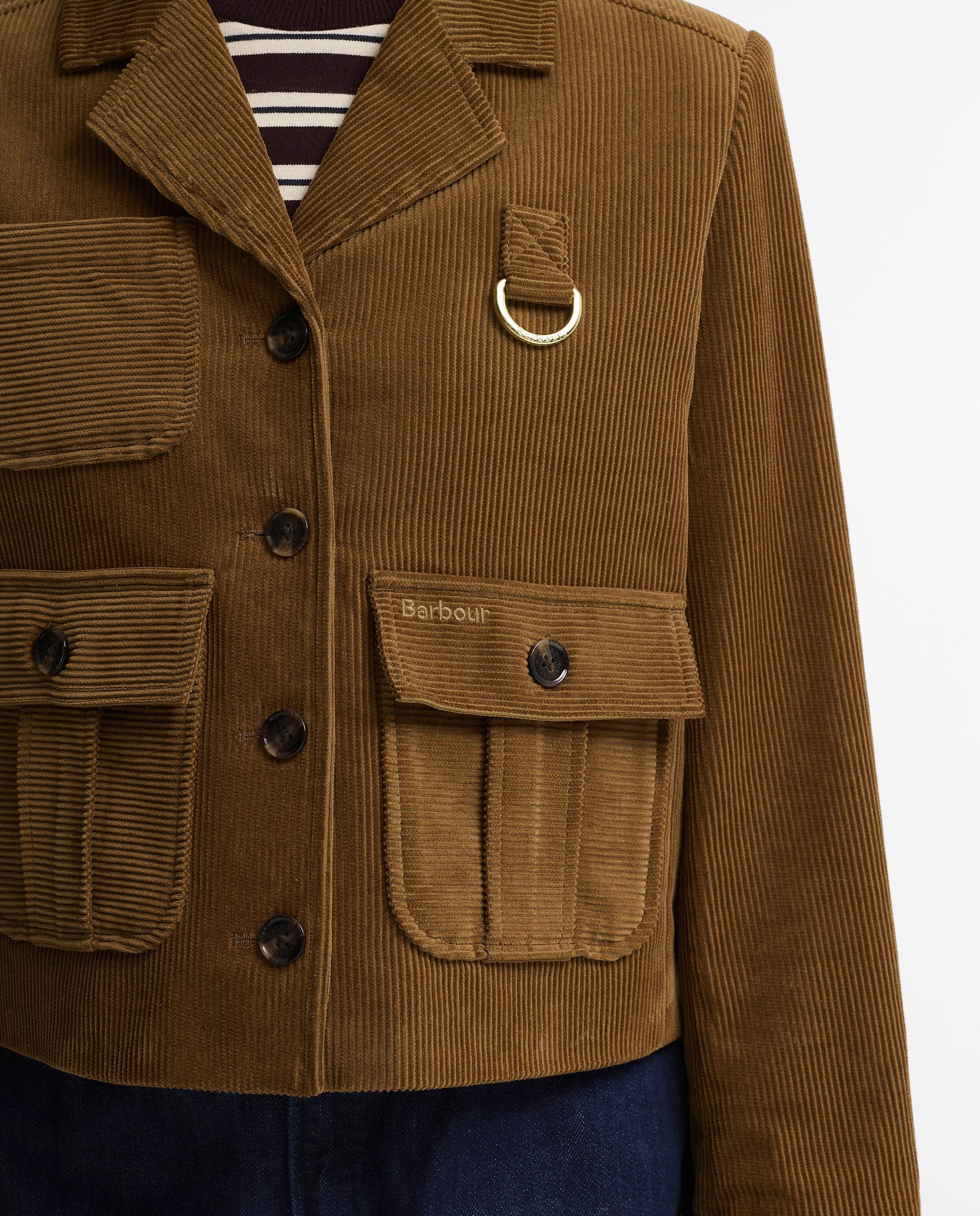 Imagen 5 de Chaqueta de mujer emmy de pana con bolsillos delanteros - Barbour - Marrón Marrón