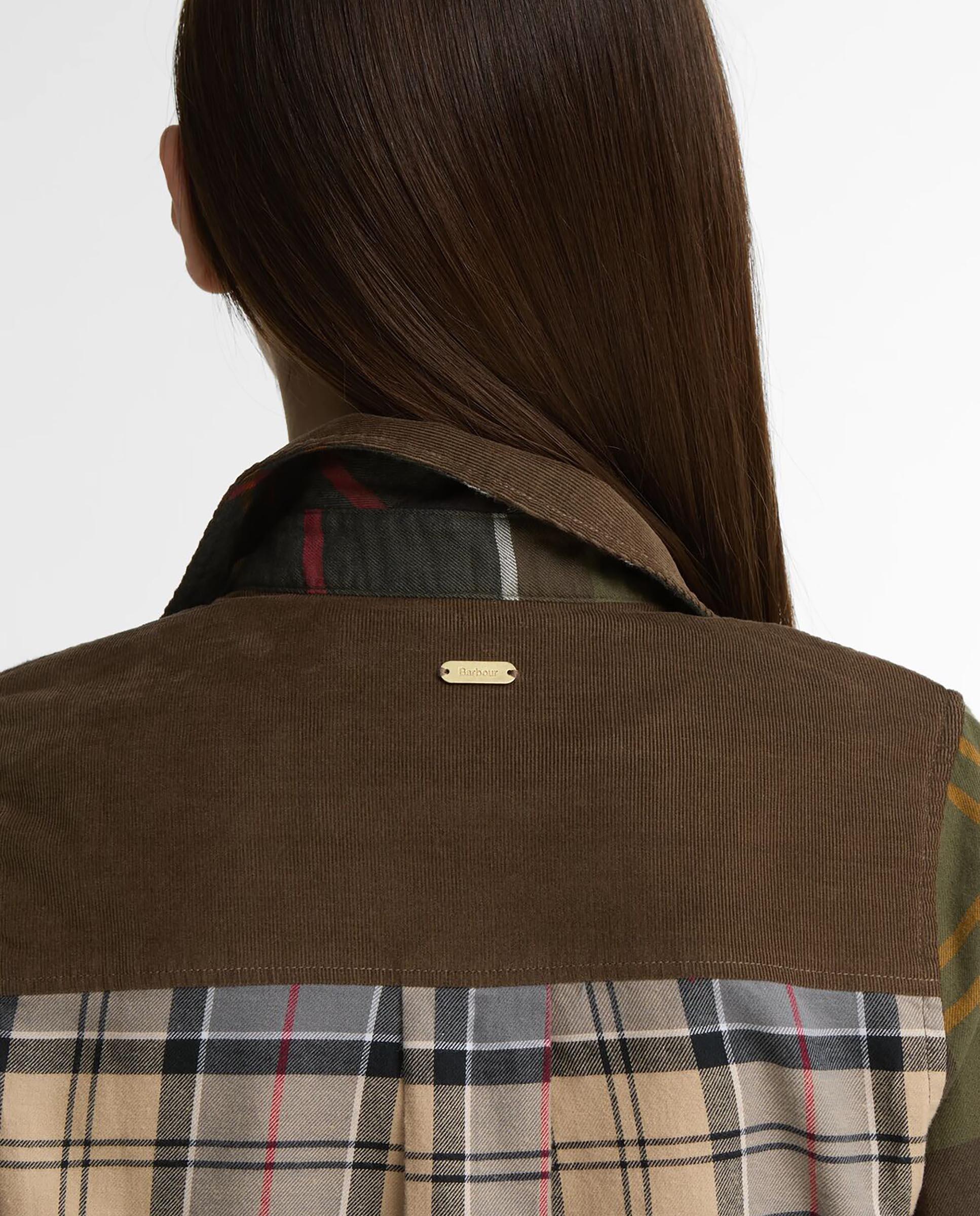 Camisa de mujer marena patchwork tartan con bolsillo en el pecho - Barbour - Multicolor Multicolor-4