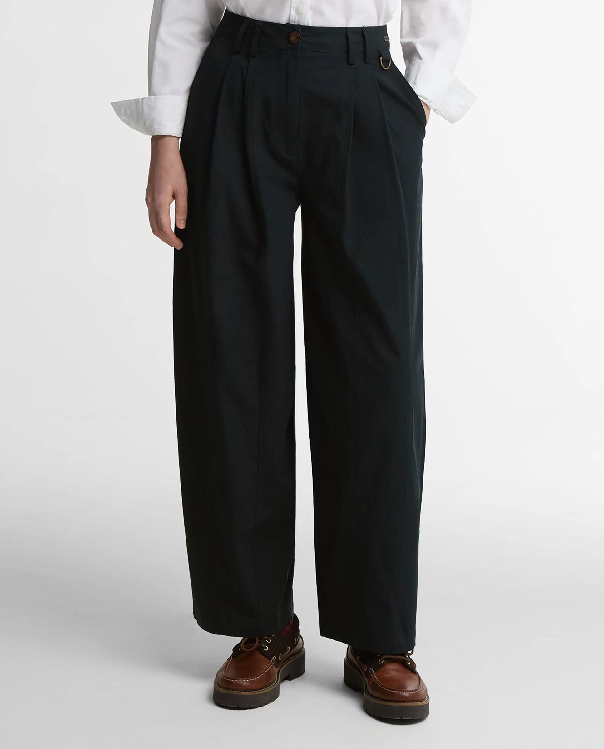 Imagen 2 de Pantalones anchos de mujer glynis - Barbour - Negro Negro