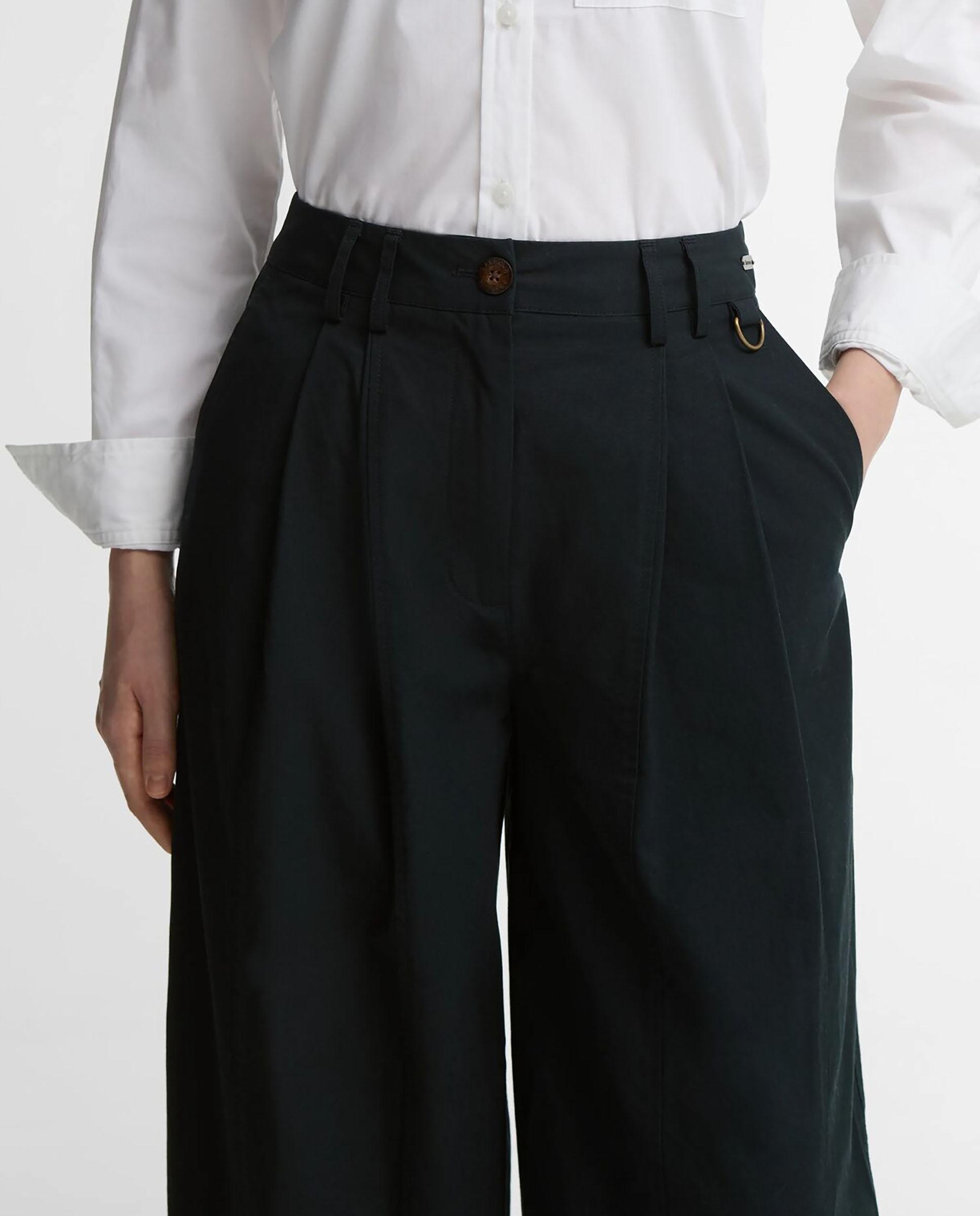 Imagen 4 de Pantalones anchos de mujer glynis - Barbour - Negro Negro