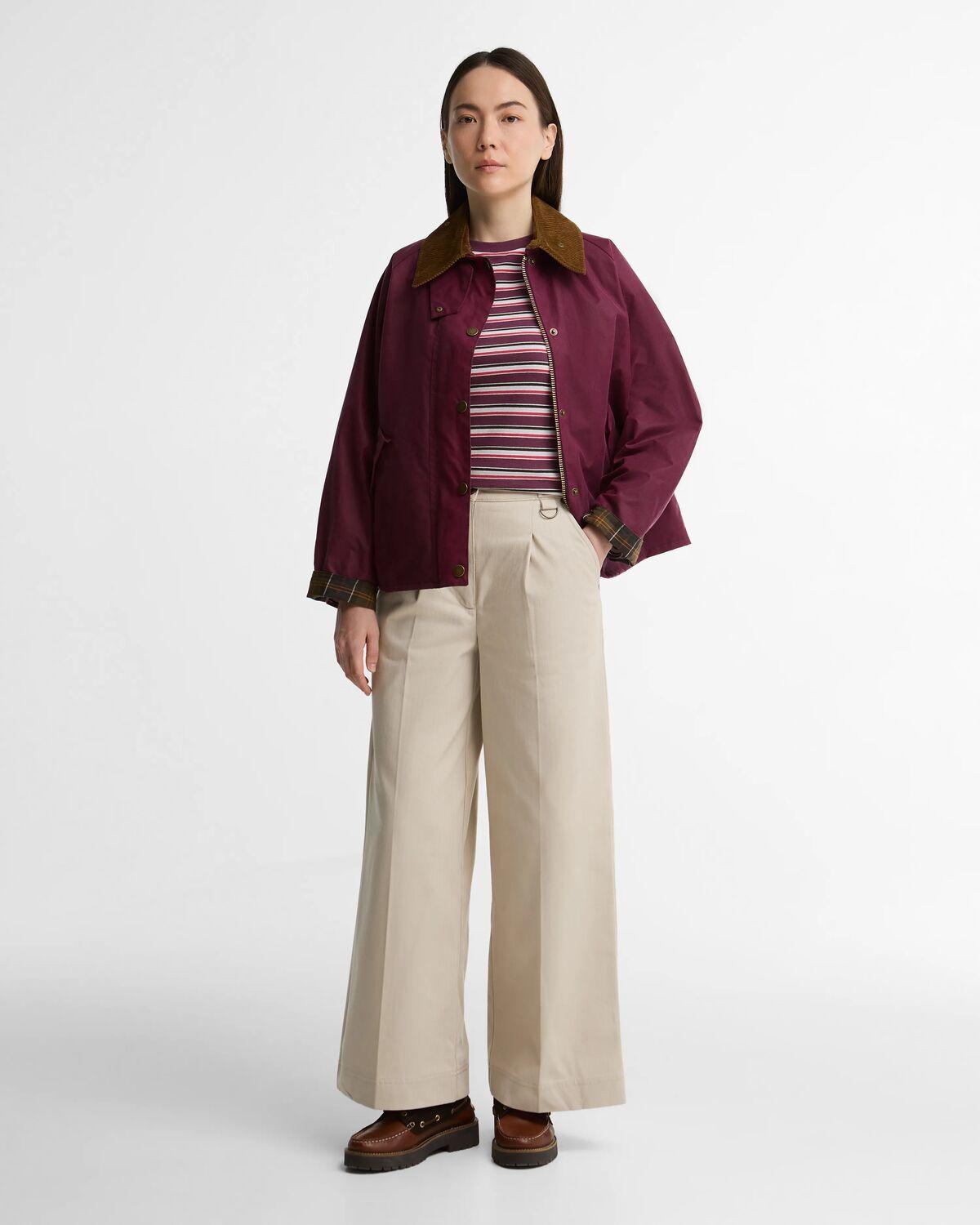 Imagen 0 de Pantalones anchos de mujer annett con trabillas laterales Beige