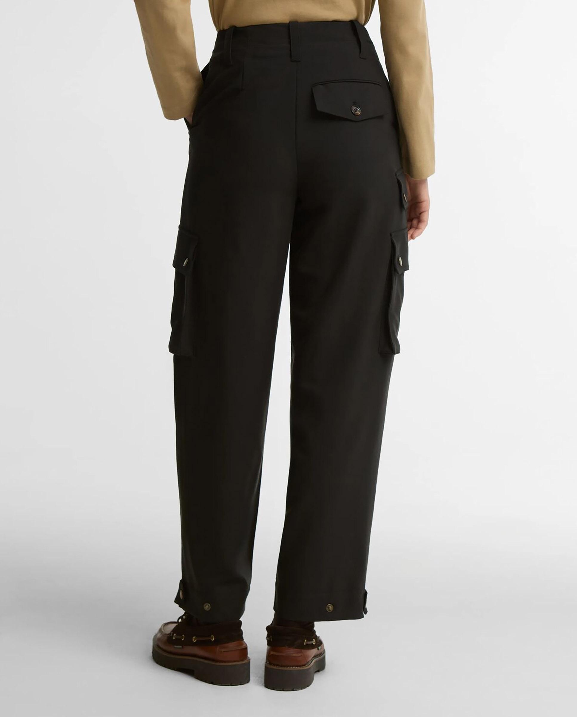 Imagen 3 de Pantalones anchos de mujer sandra con bolsillos laterales - Barbour - Negro Negro