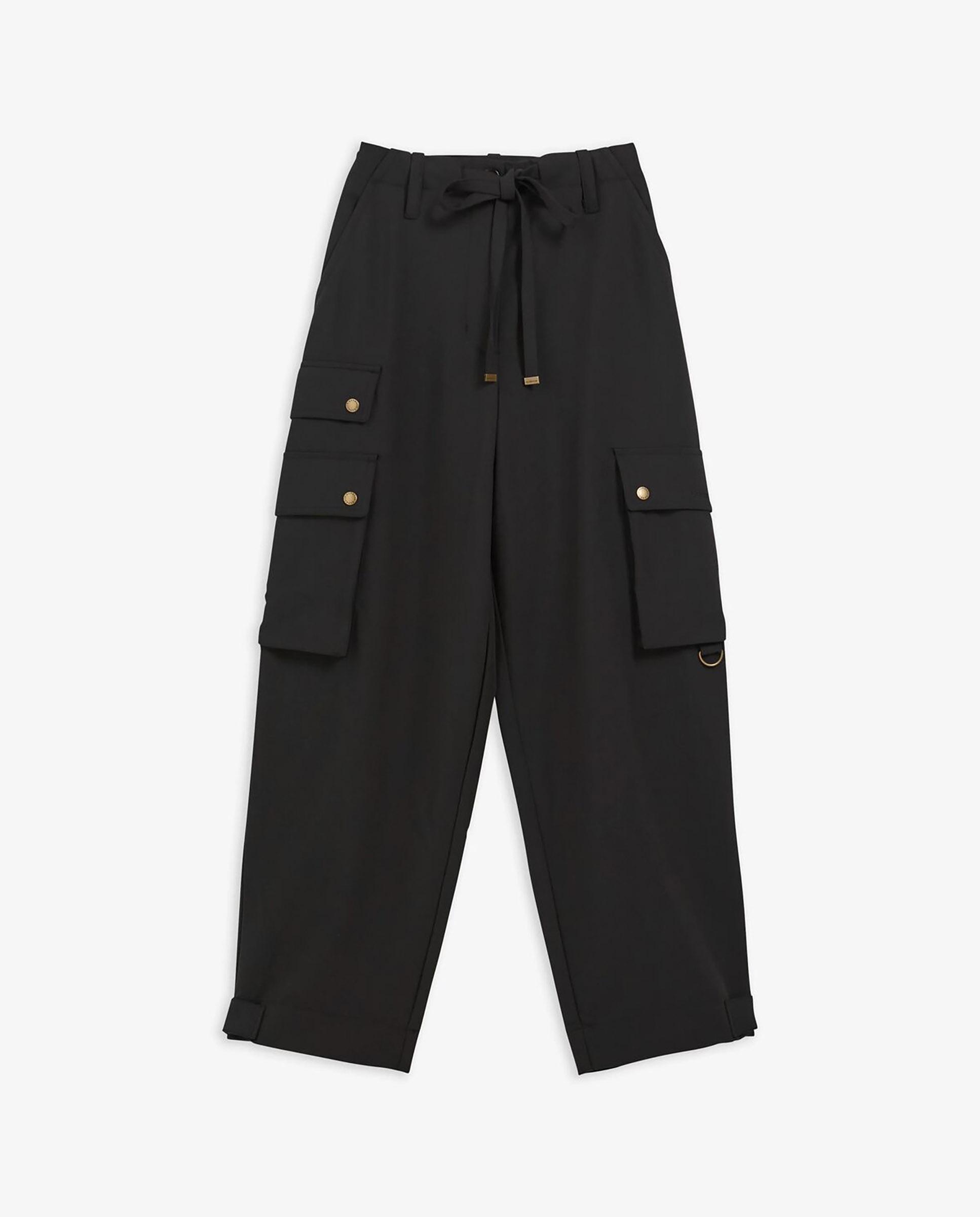 Imagen 5 de Pantalones anchos de mujer sandra con bolsillos laterales - Barbour - Negro Negro