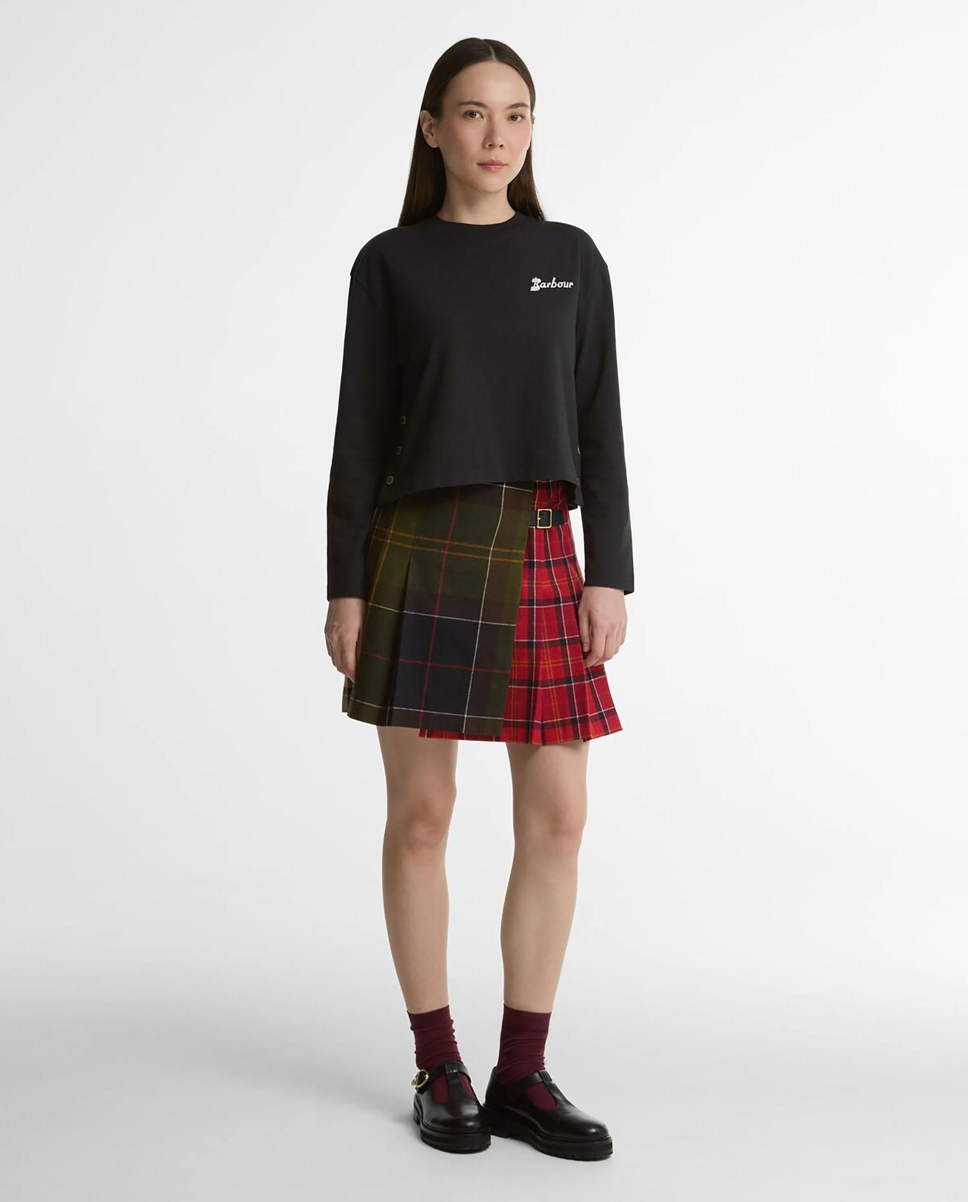 Imagen 1 de Minifalda gillian tartan con estampado de cuadros y hebilla Multicolor