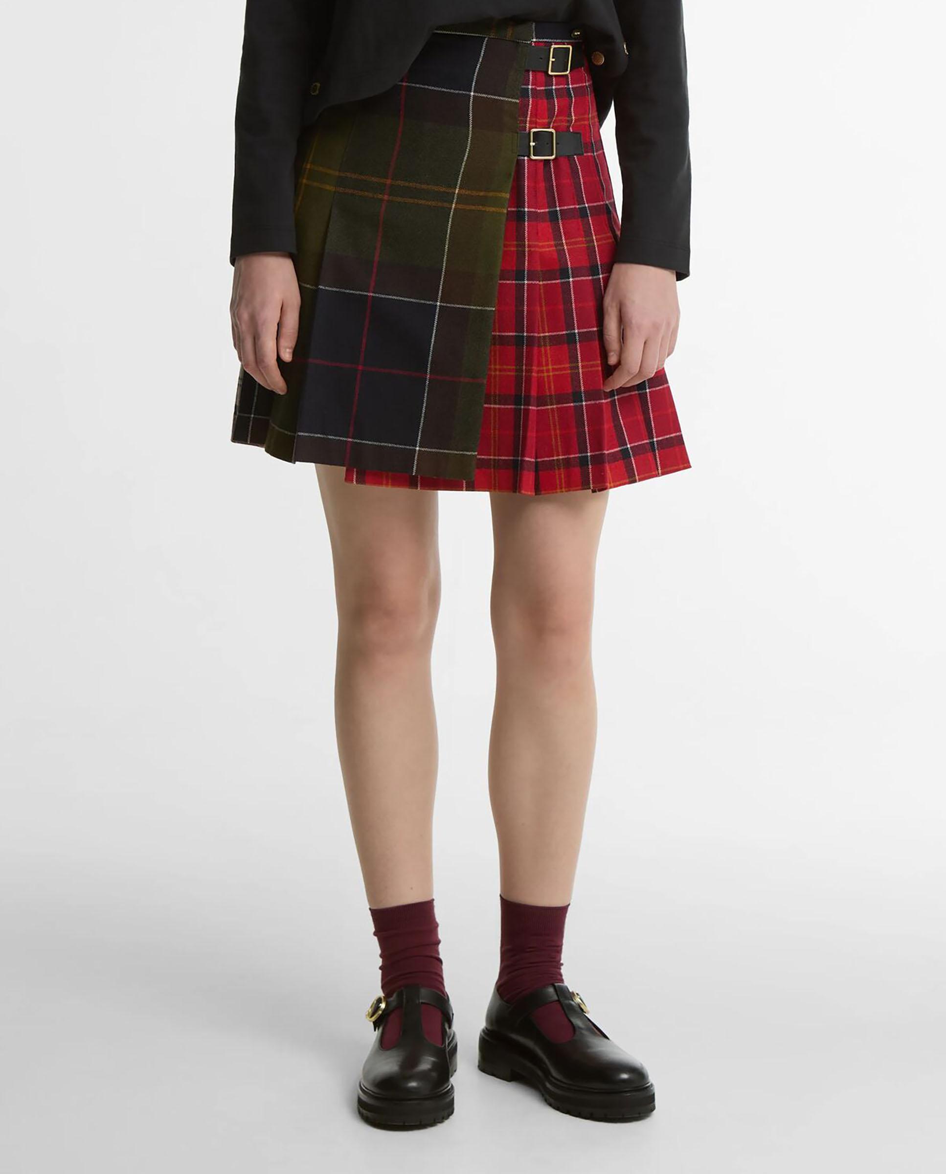 Imagen 2 de Minifalda gillian tartan con estampado de cuadros y hebilla - Barbour - Multicolor Multicolor