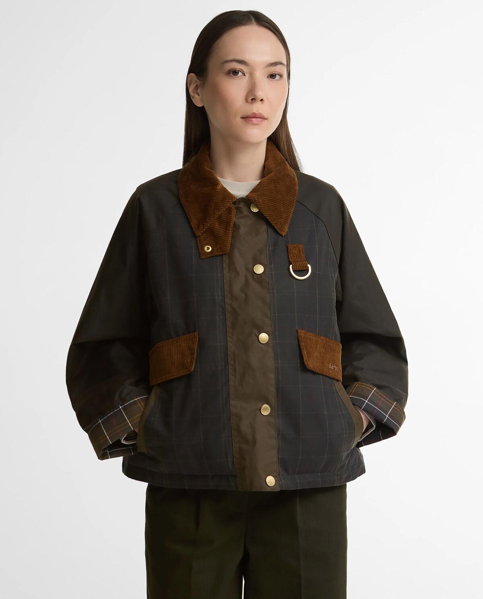 Imagen 0 de Chaqueta de mujer encerada irene con cuello de pana Multicolor
