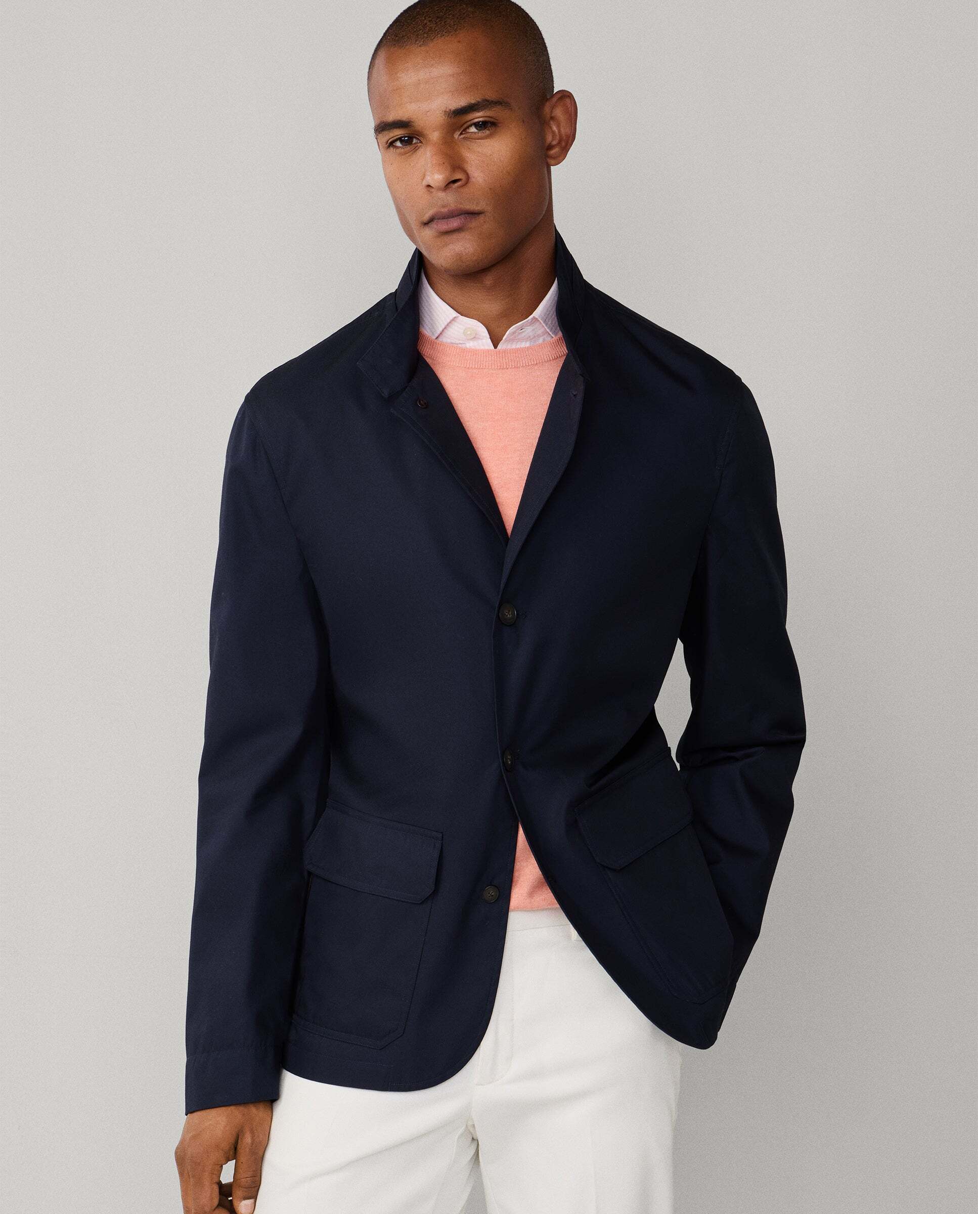 Hackett - Americana de hombre ligera resistente al agua.